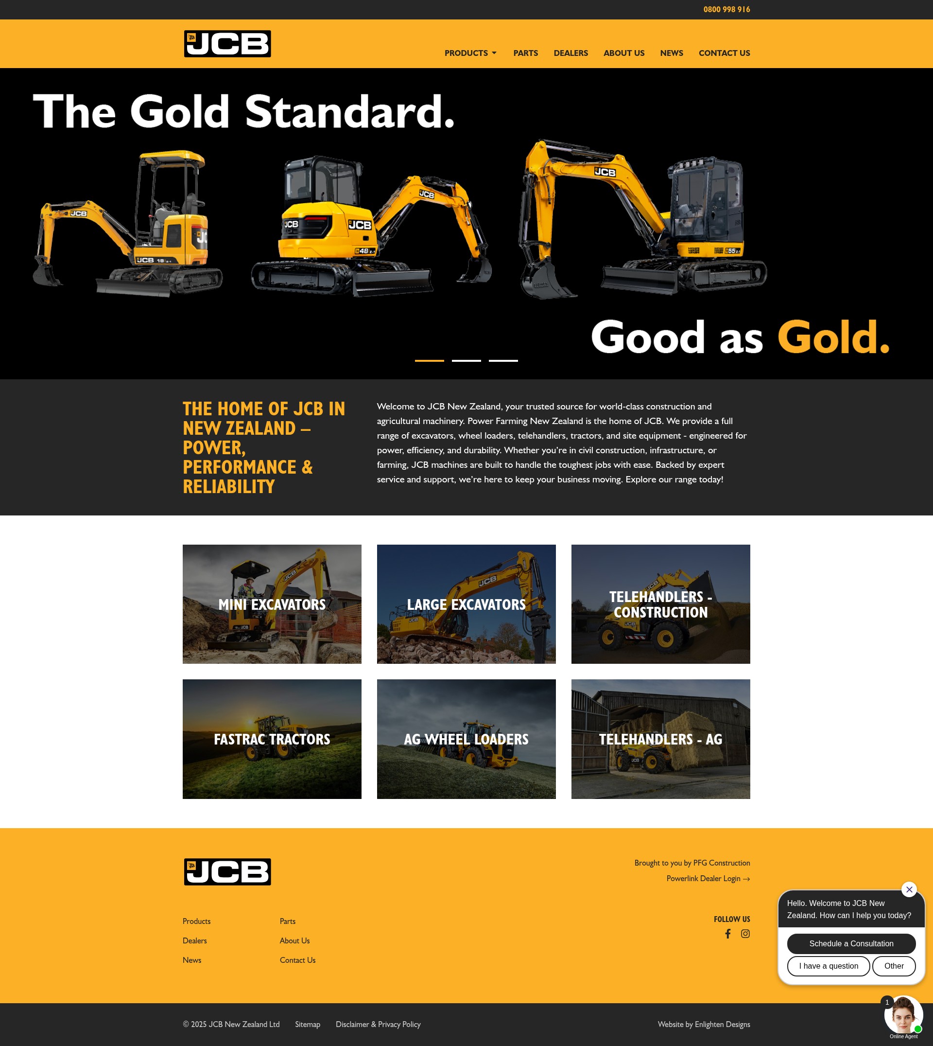 Screenshot of www.jcb.co.nz