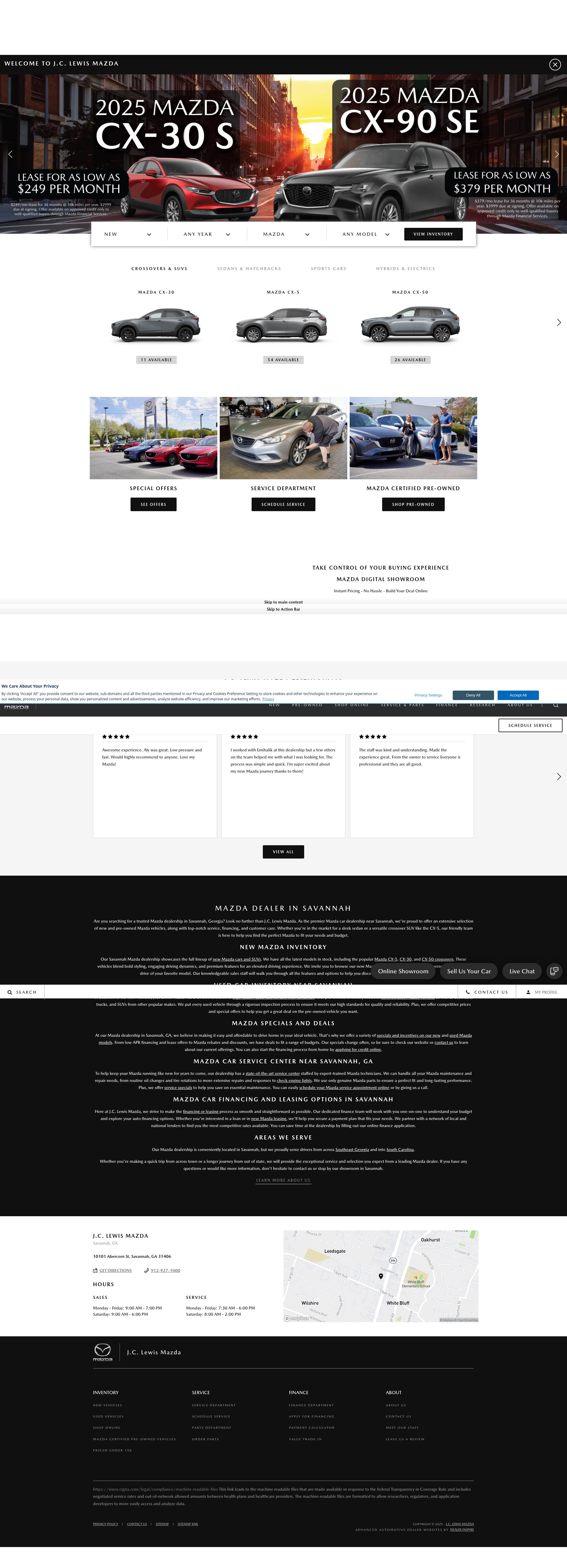 Screenshot of www.jclewismazda.com
