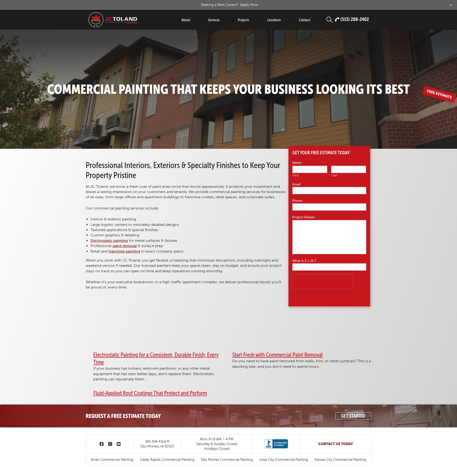 Screenshot of www.jctoland.com