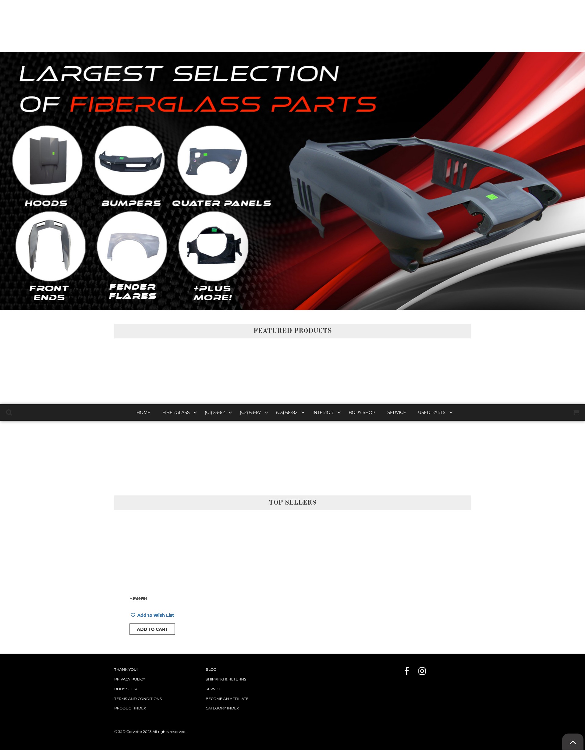 Screenshot of www.jdcorvette.com