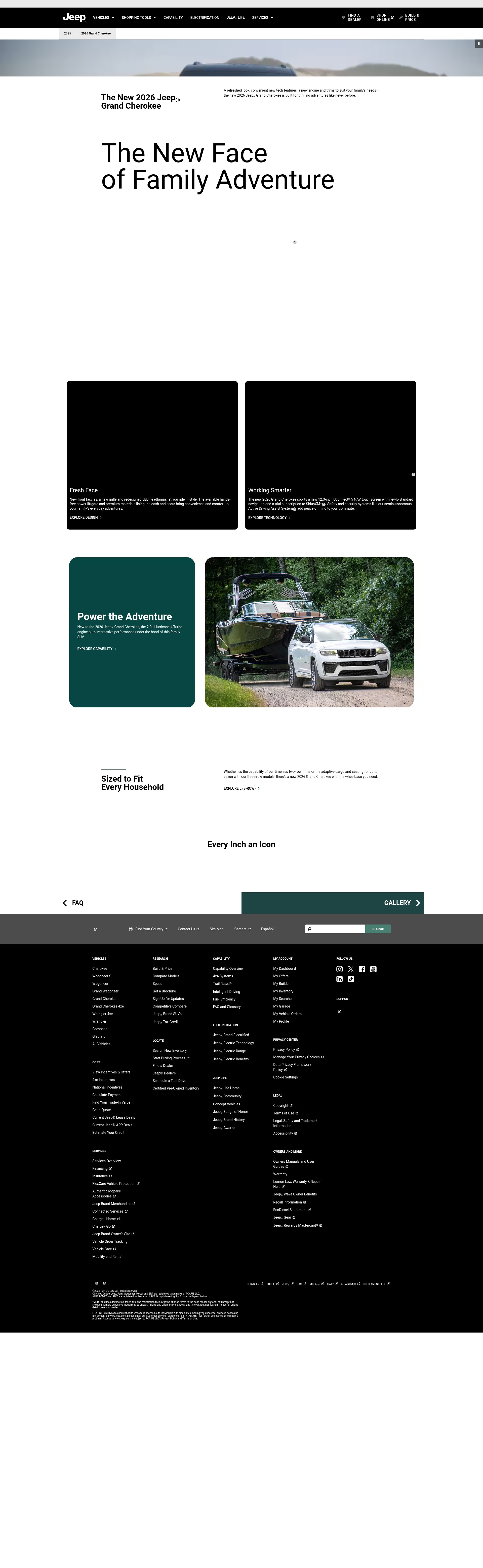 Screenshot of www.jeep.com