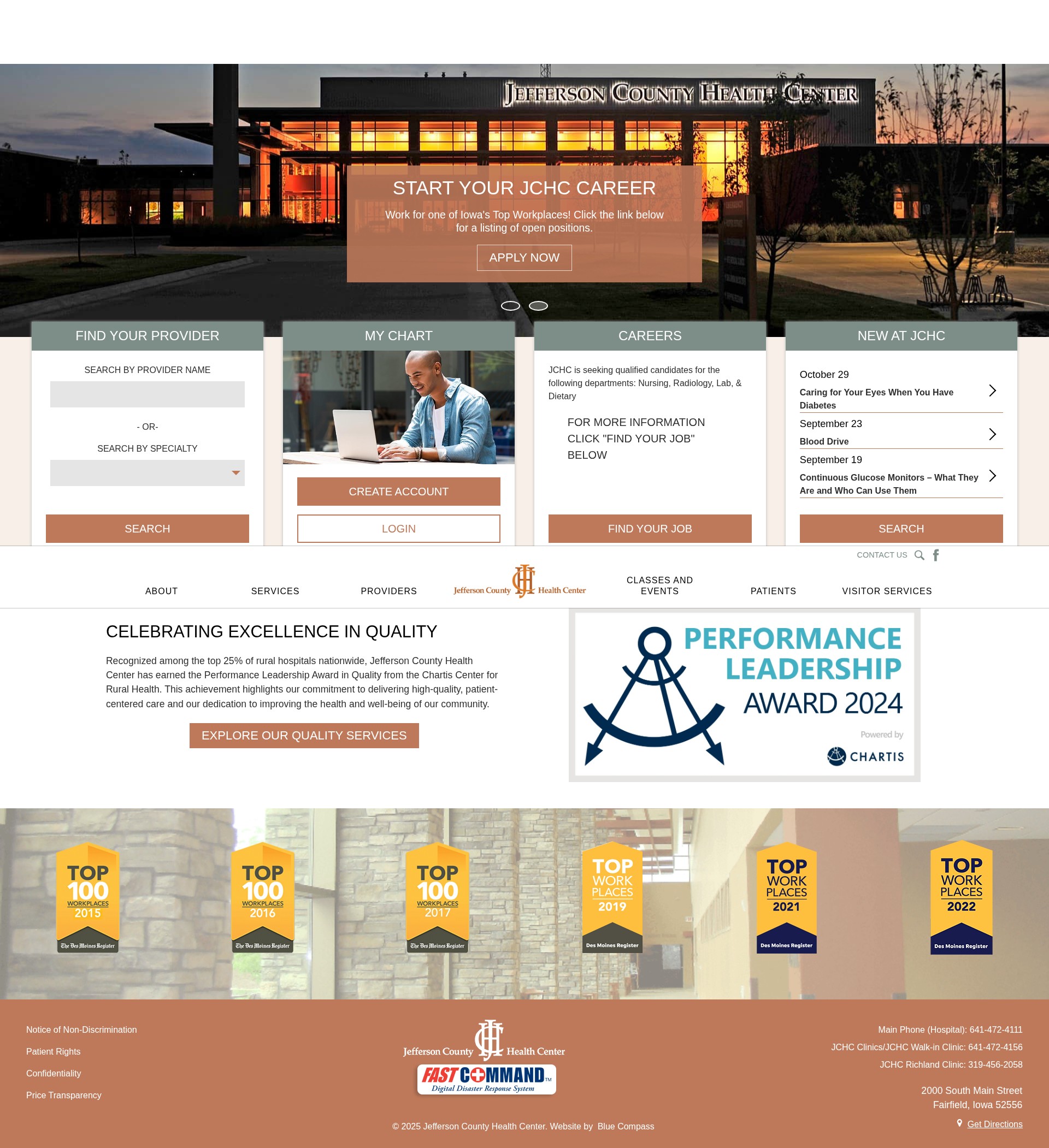 Screenshot of www.jeffersoncountyhealthcenter.org