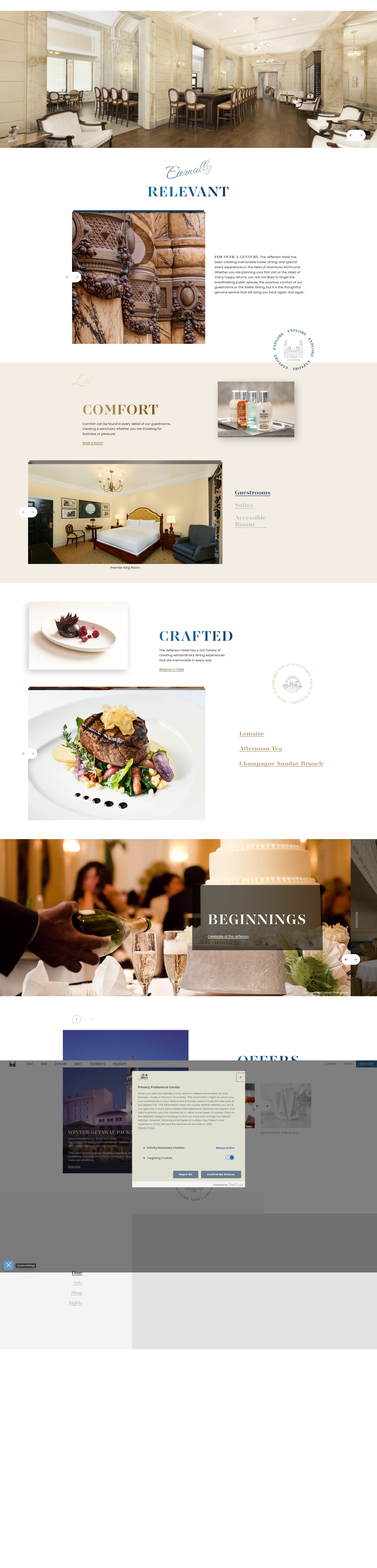 Screenshot of www.jeffersonhotel.com
