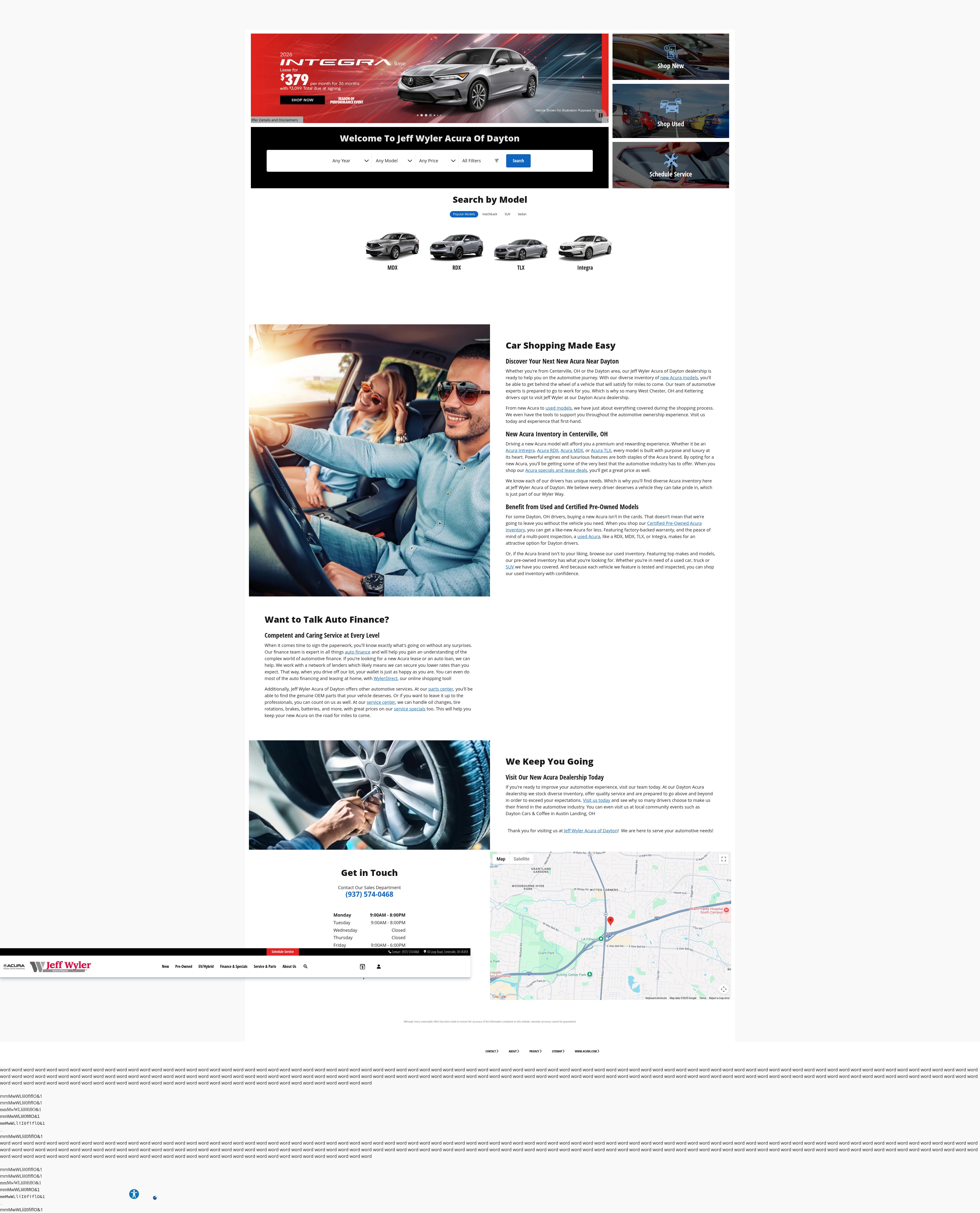 Screenshot of www.jeffwyleracuraofdayton.com