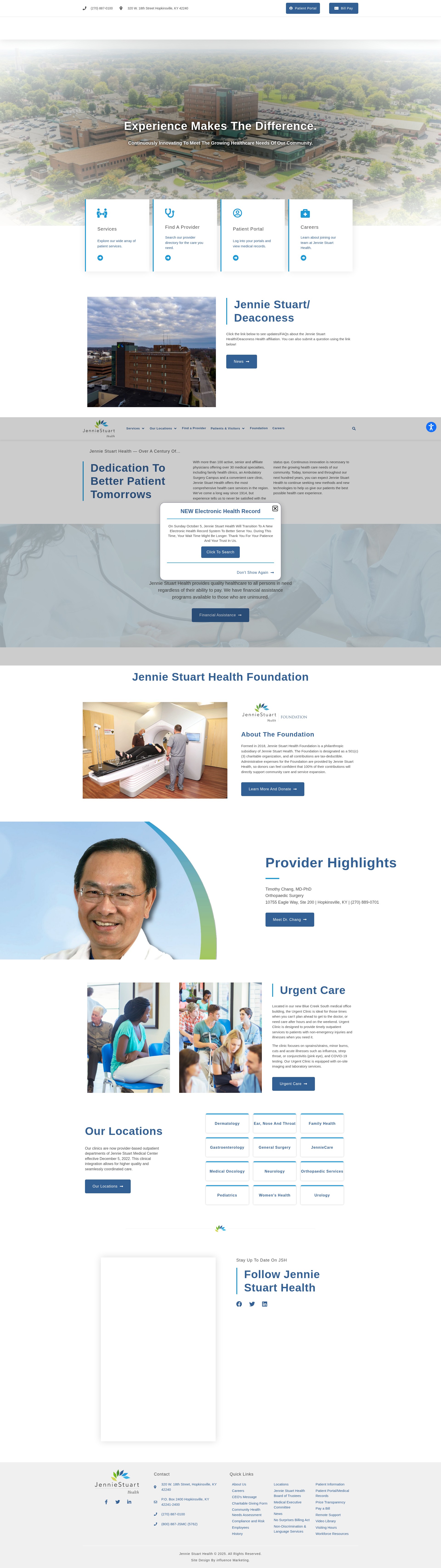 Screenshot of www.jenniestuarthealth.org