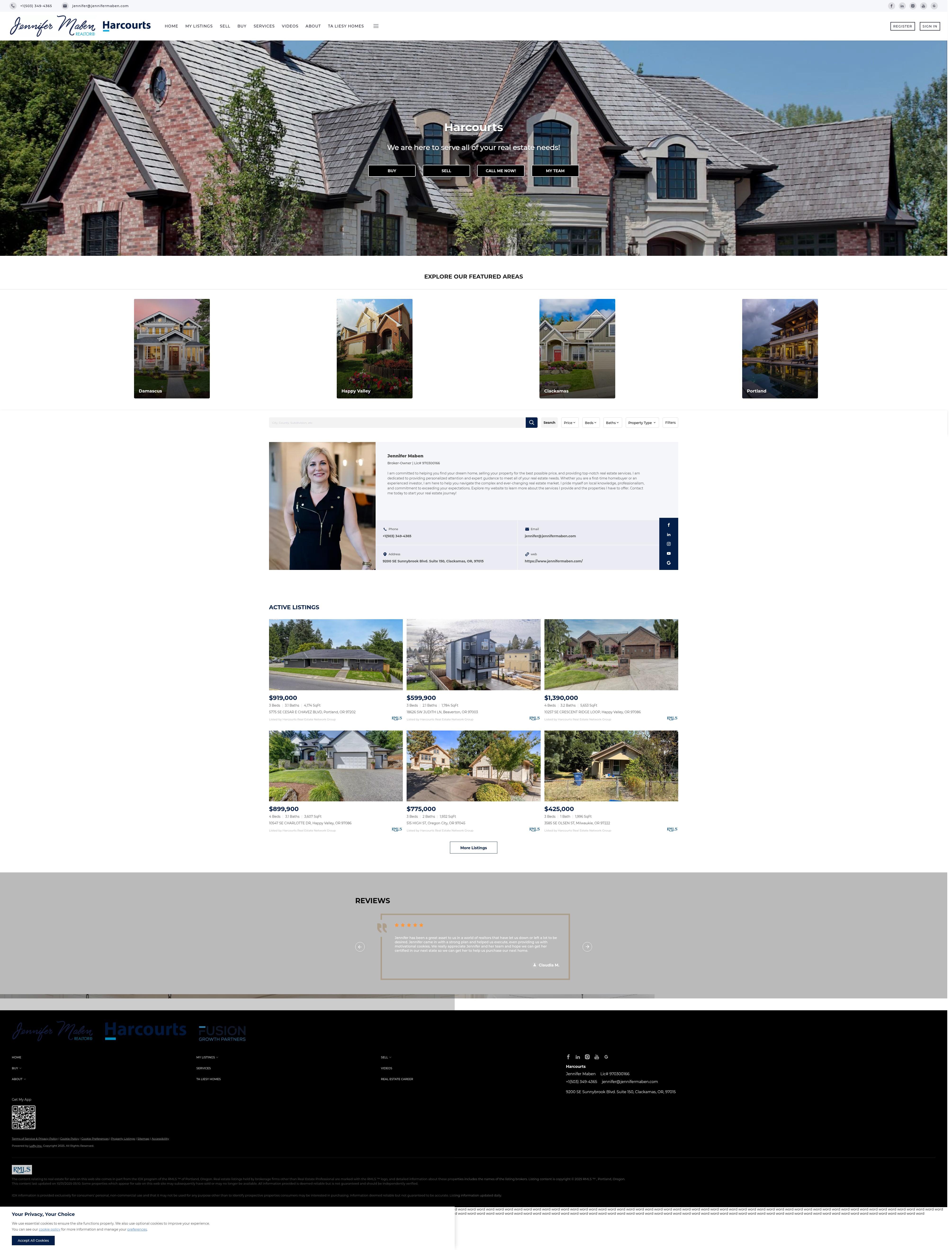 Screenshot of www.jennifermaben.com