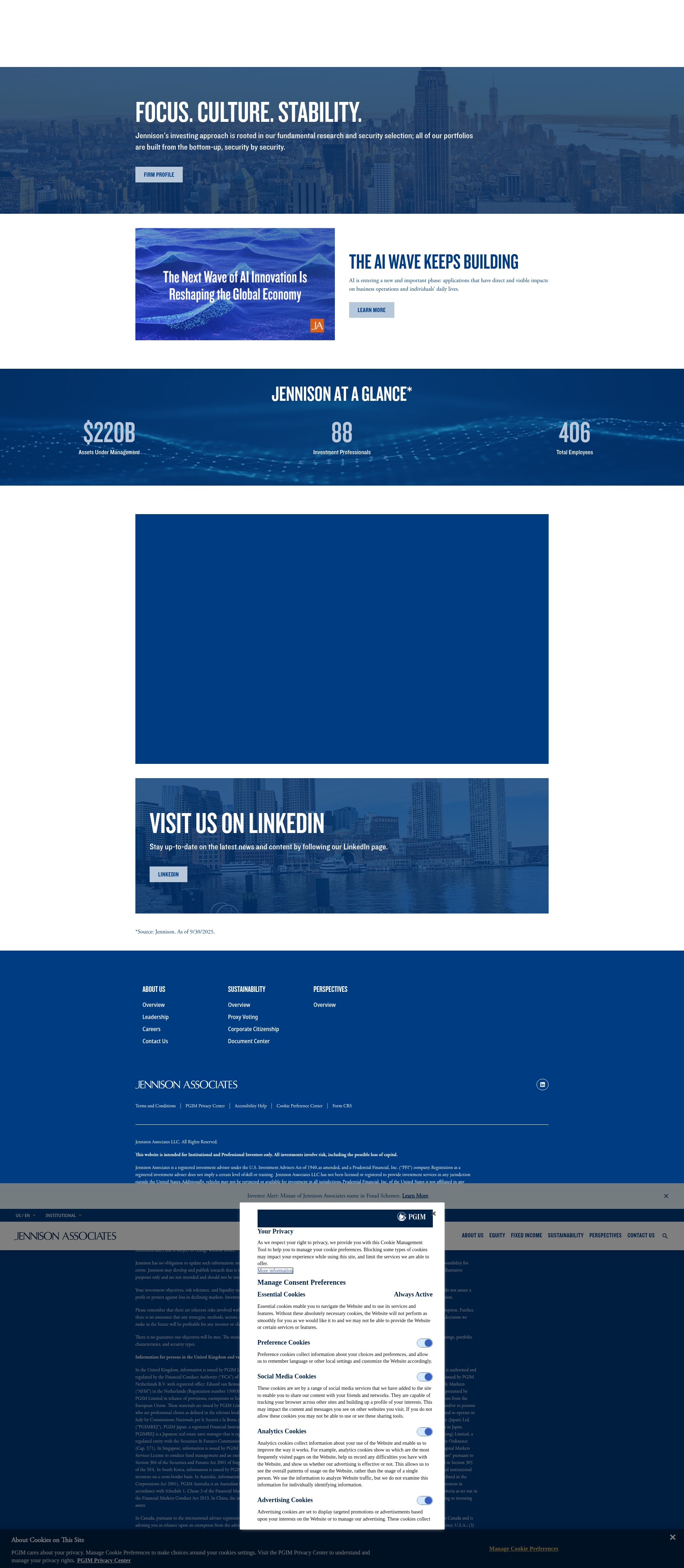 Screenshot of www.jennison.com