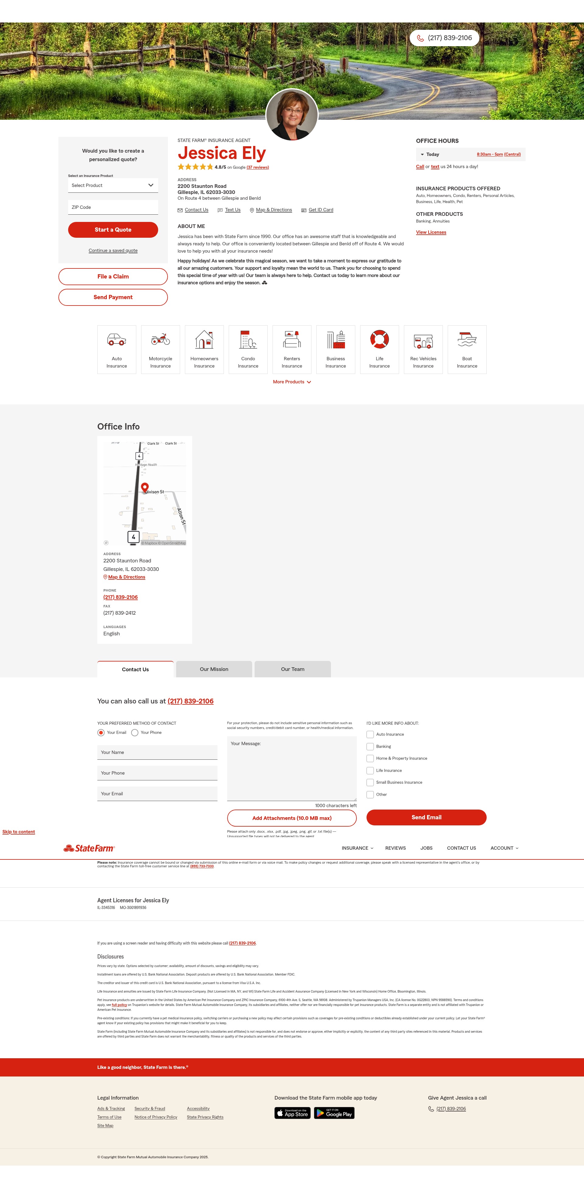 Screenshot of www.jessicaelyagency.com