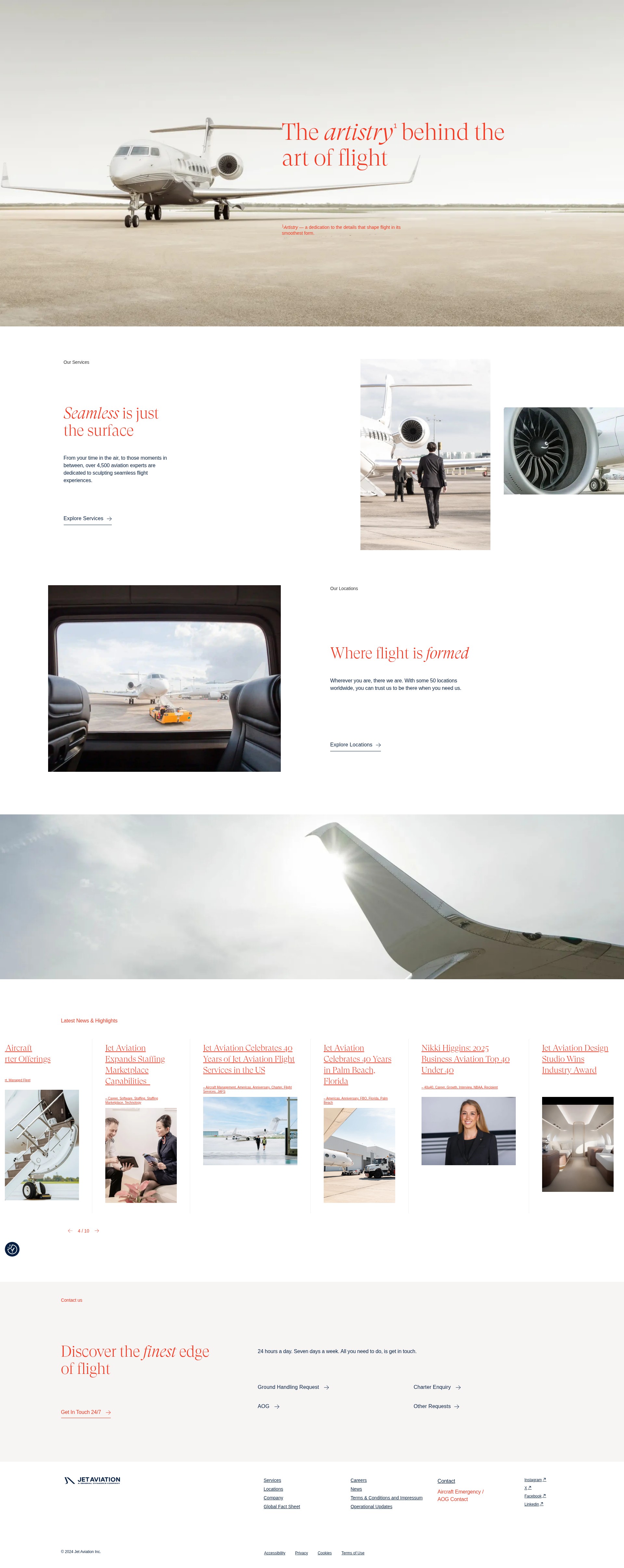 Screenshot of www.jetaviation.com