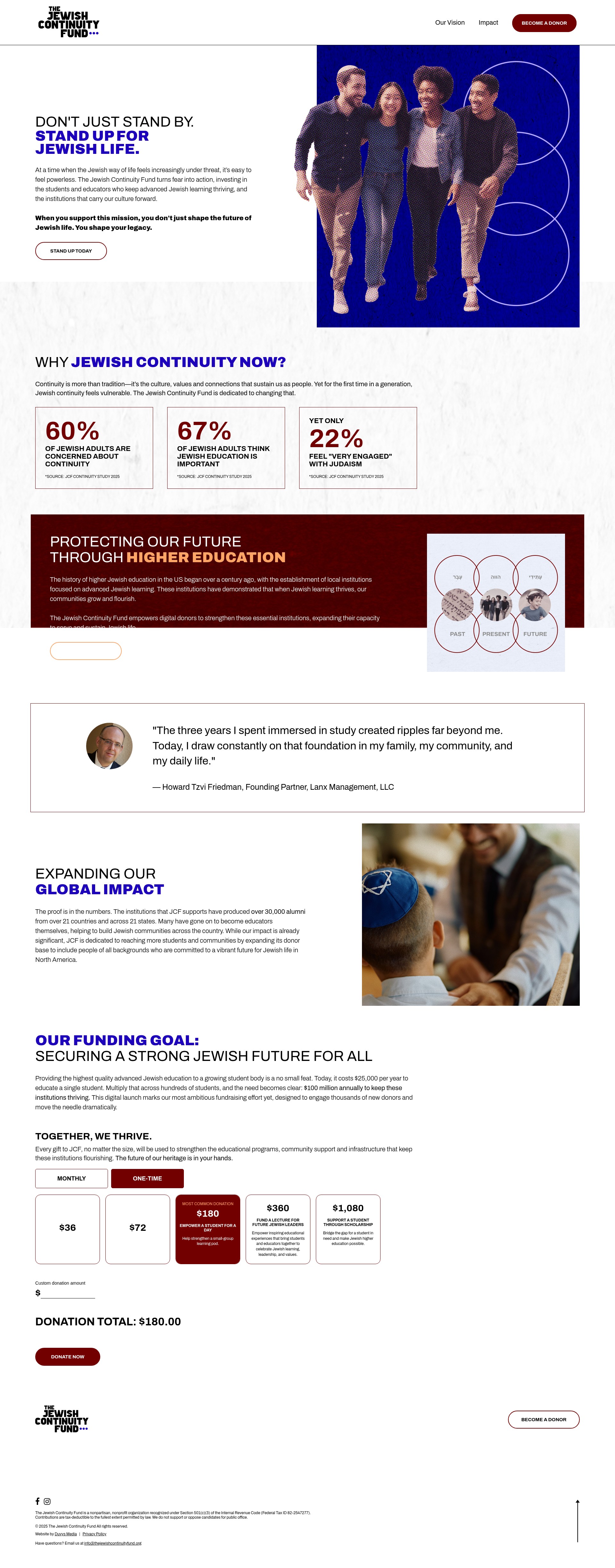 Screenshot of www.jewishcontinuityfund.org