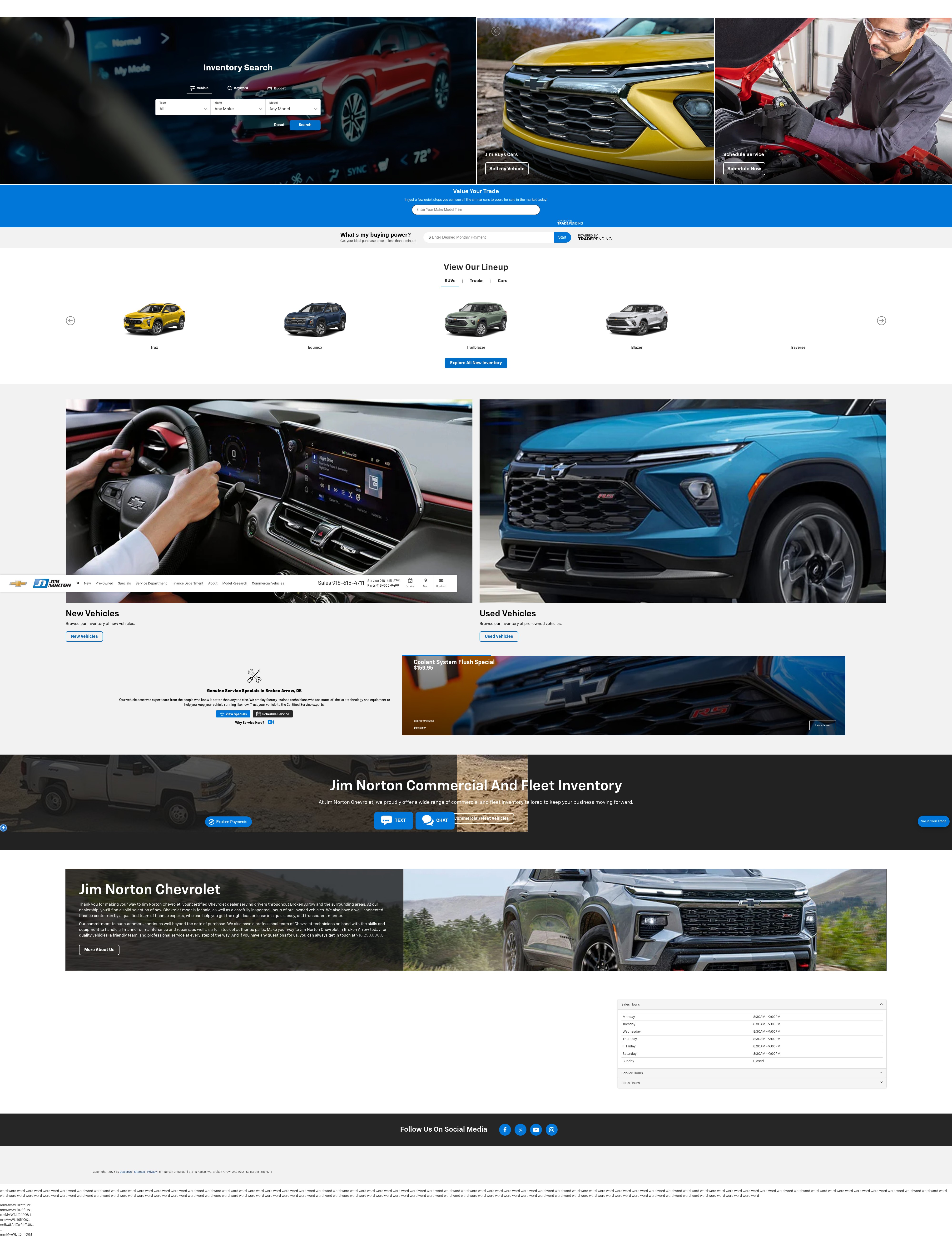 Screenshot of www.jimnortonchevy.com