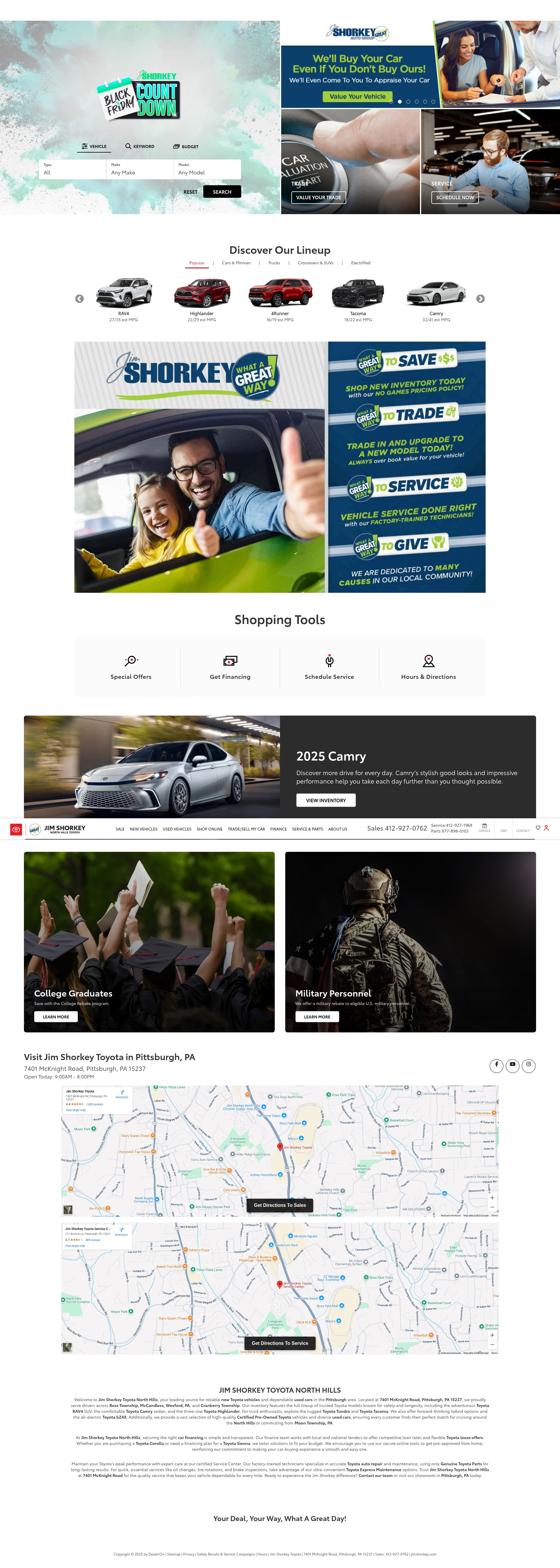 Screenshot of www.jimshorkeytoyota.com