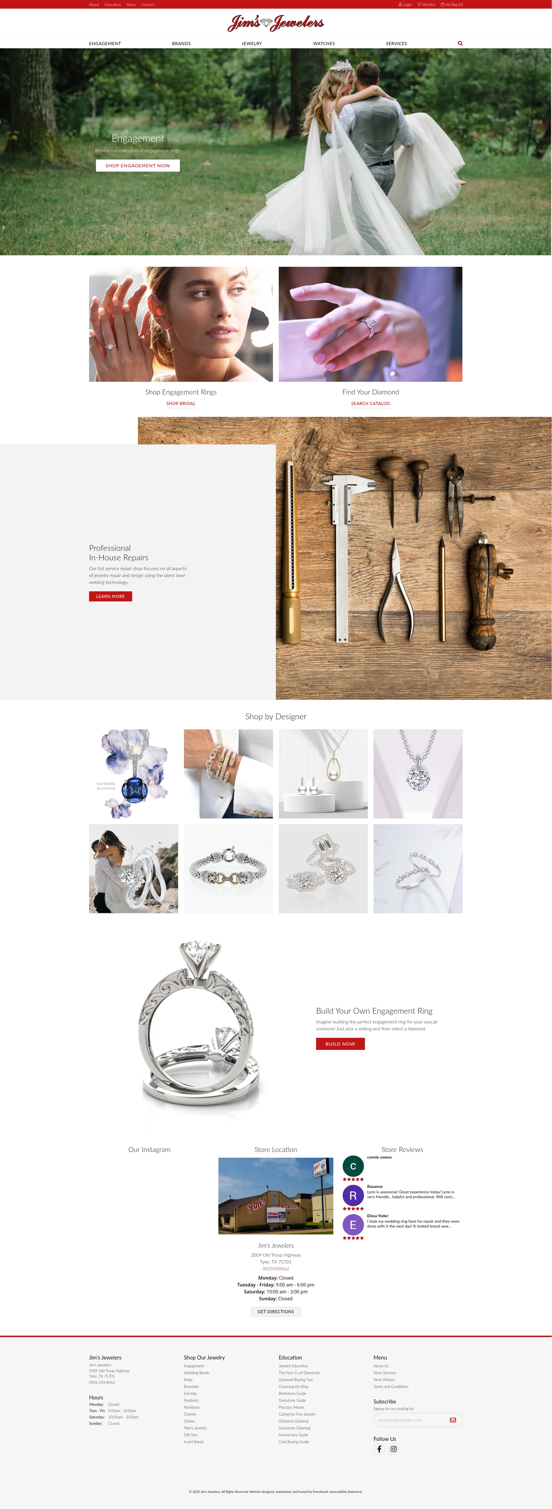 Screenshot of www.jimsjewelers.com