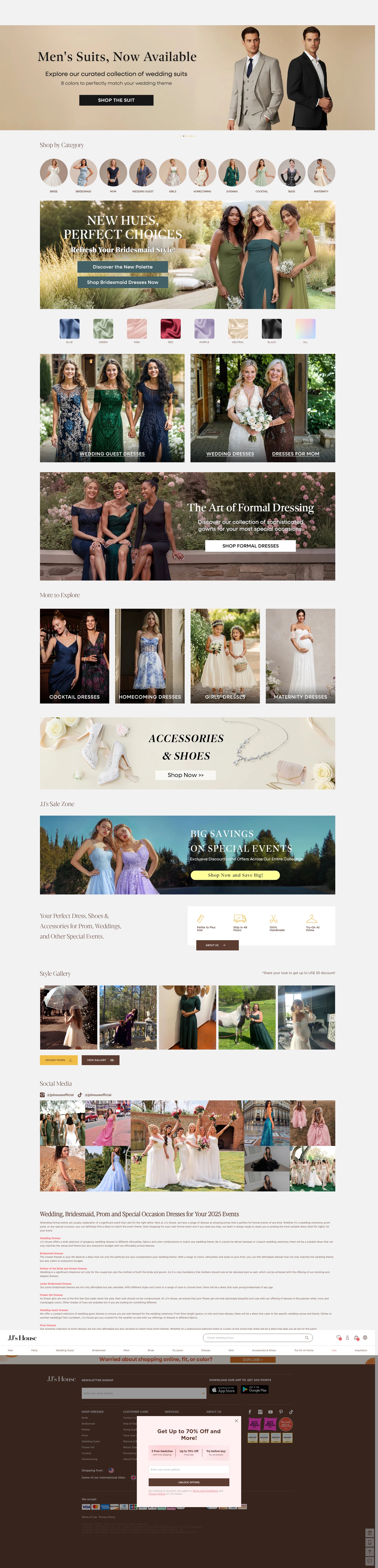 Screenshot of www.jjshouse.com