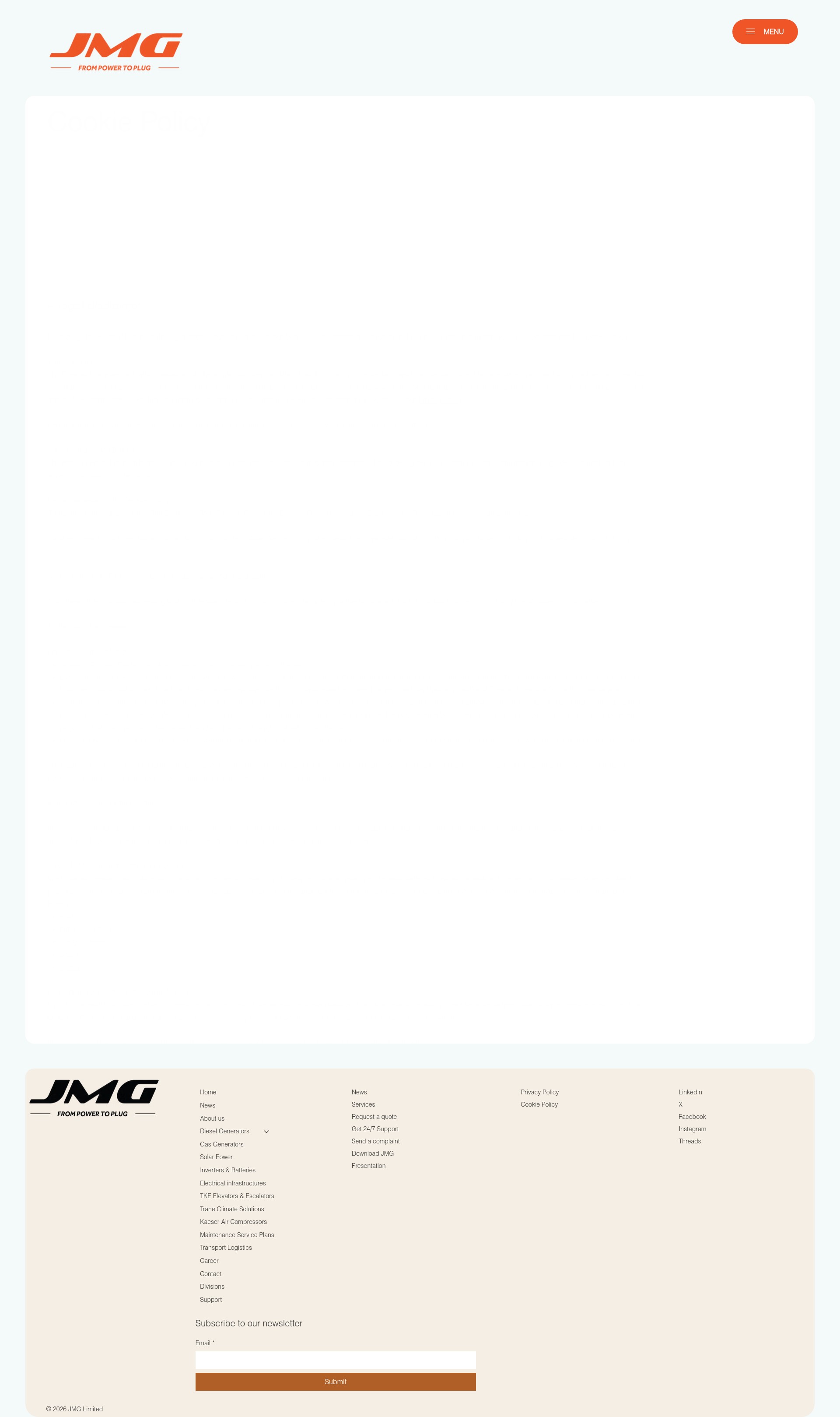 Screenshot of www.jmglimited.com