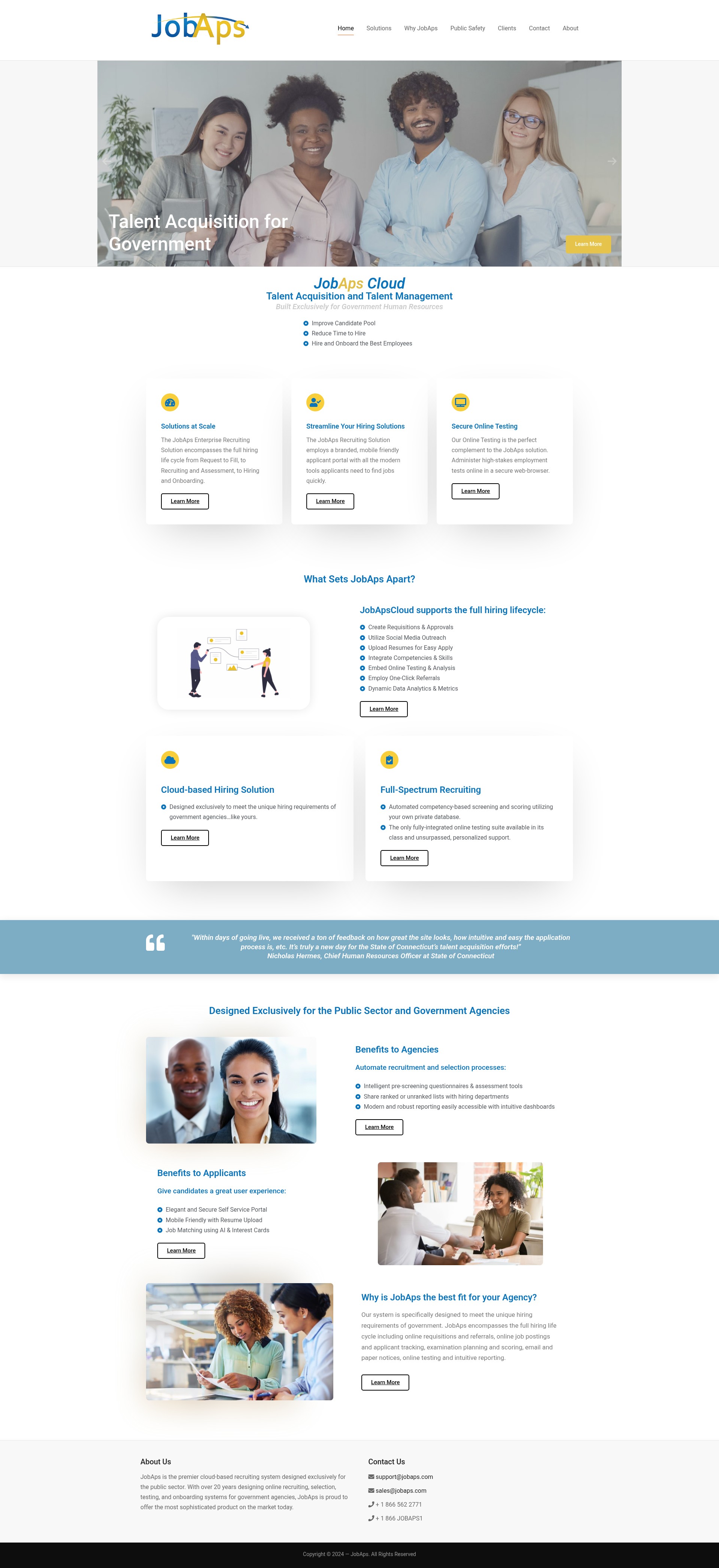 Screenshot of www.jobapscloud.com