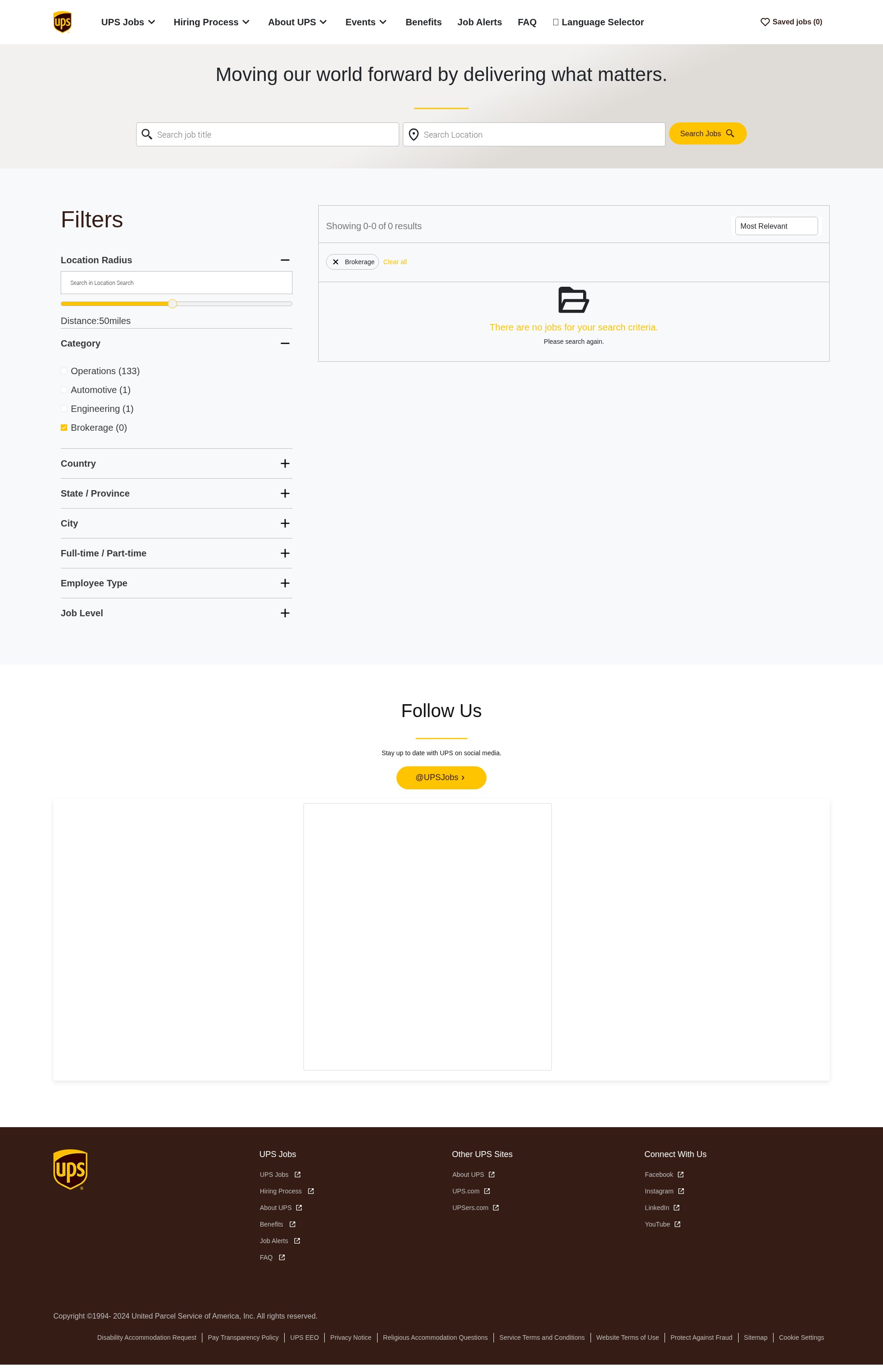 Screenshot of www.jobs-ups.com