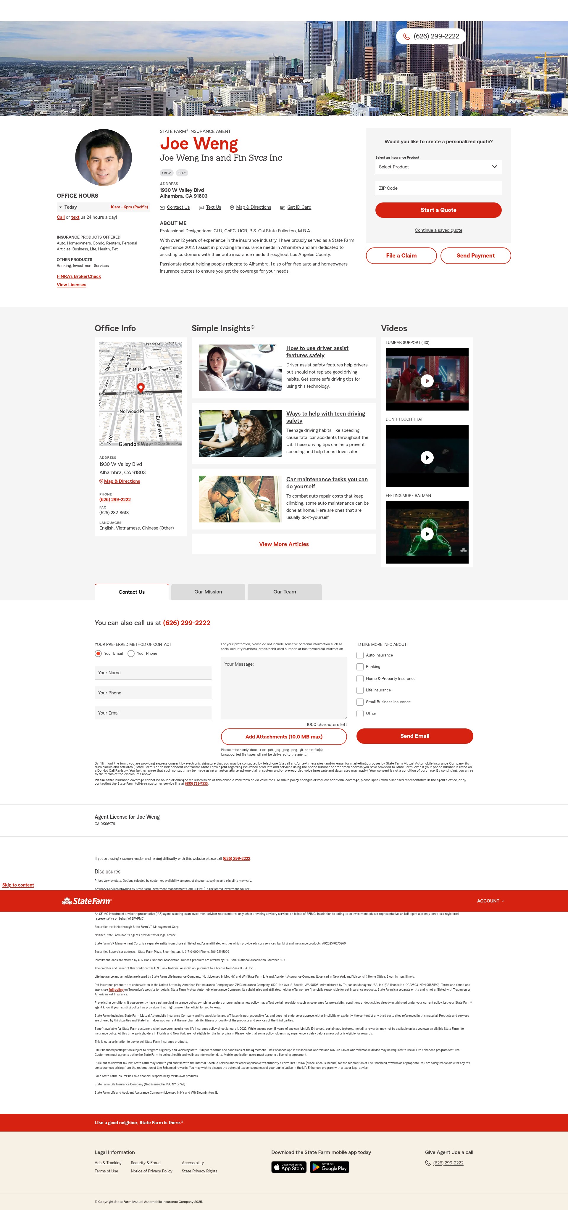 Screenshot of www.joeweng.com