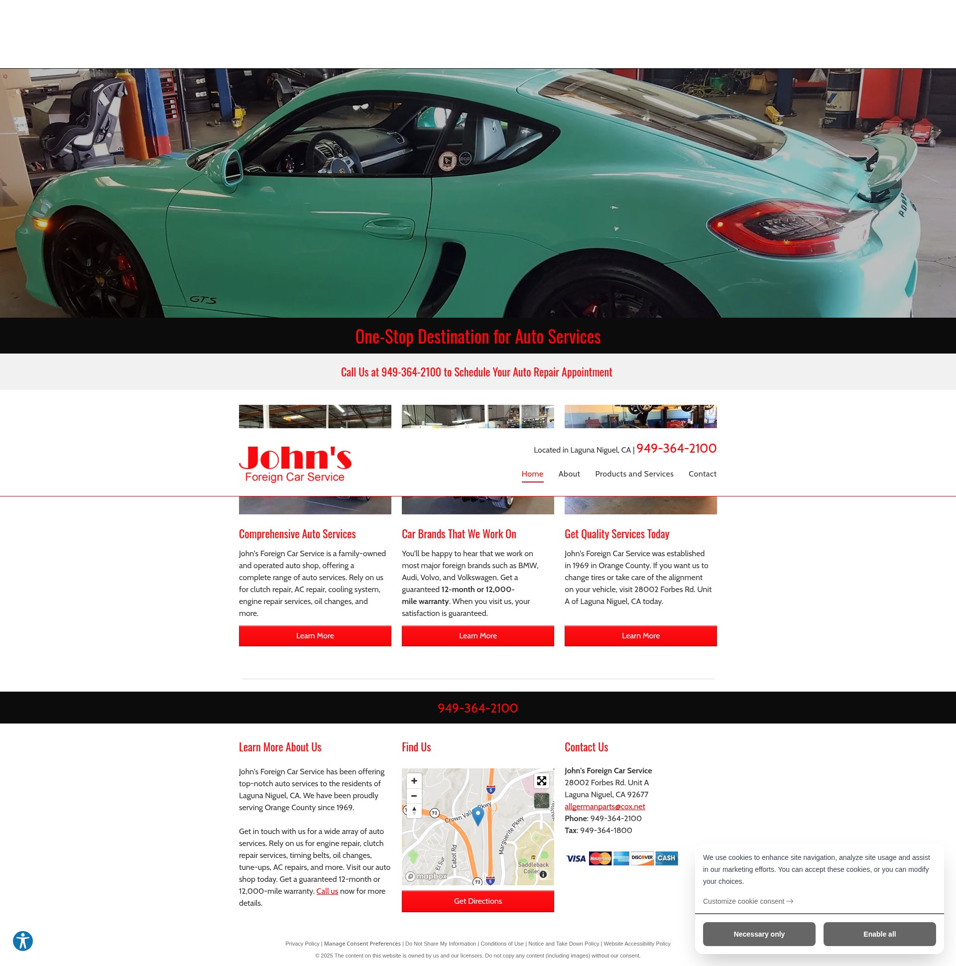Screenshot of www.johnsforeigncarservice.org