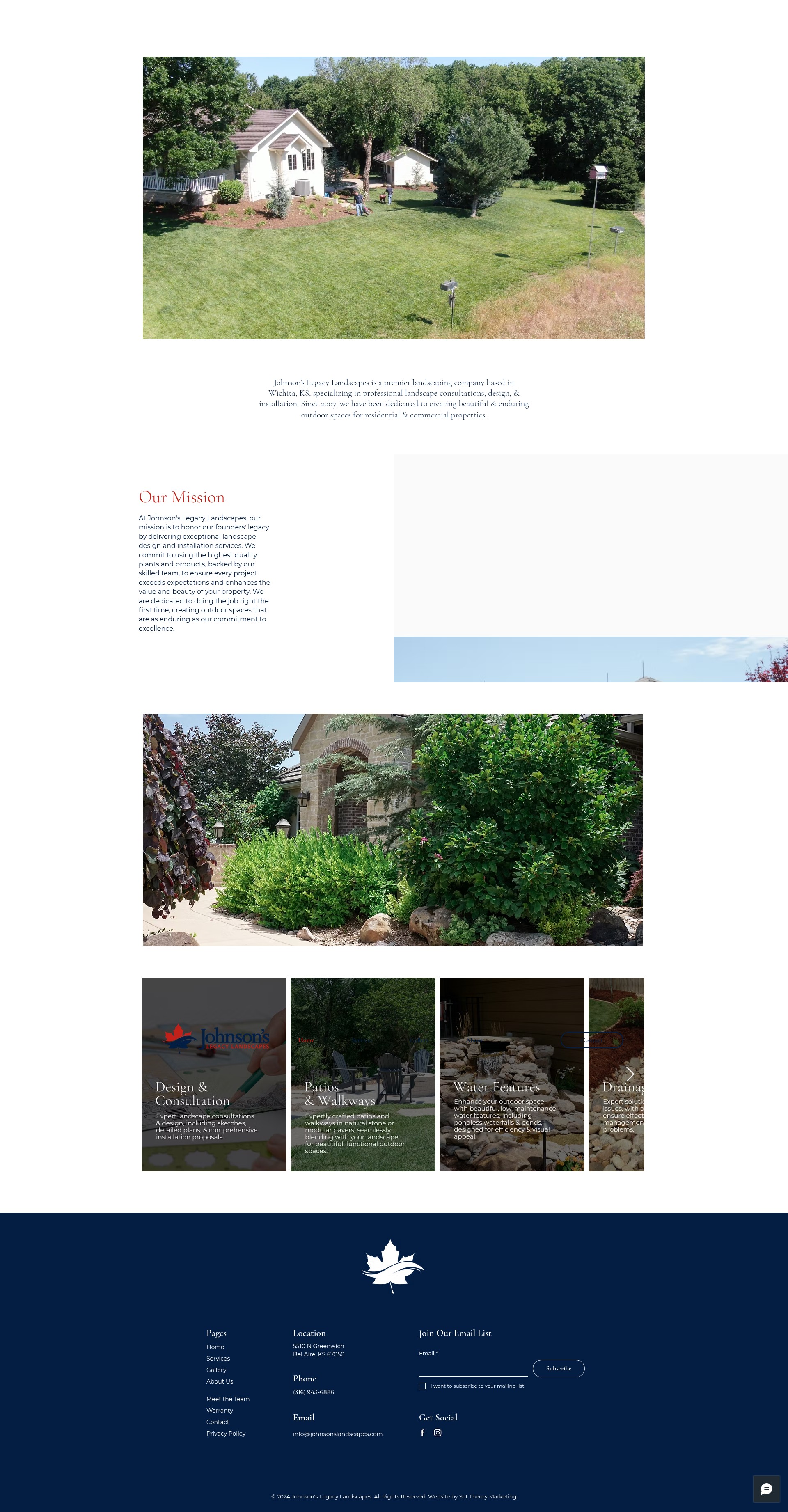 Screenshot of www.johnsonslandscapes.com