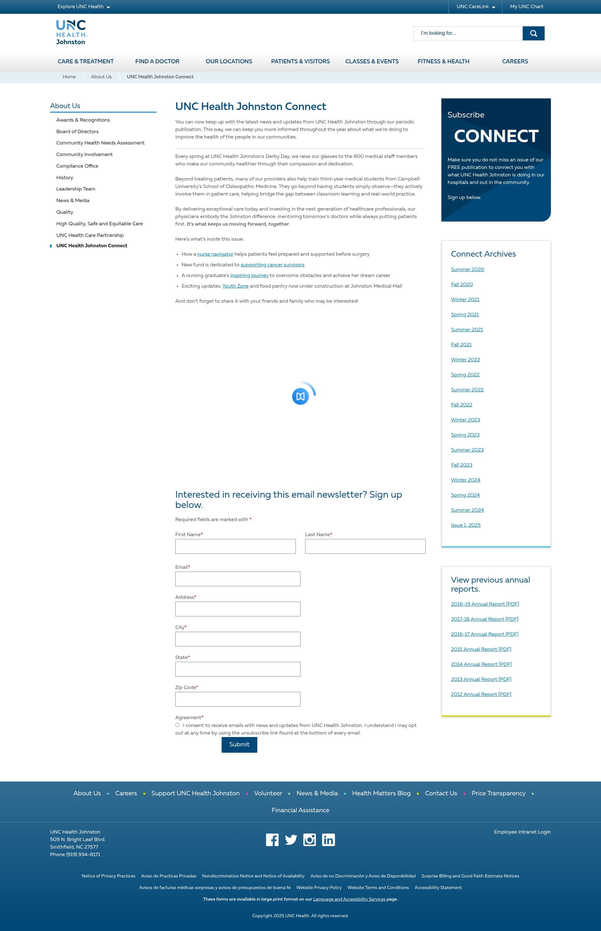 Screenshot of www.johnstonhealth.org