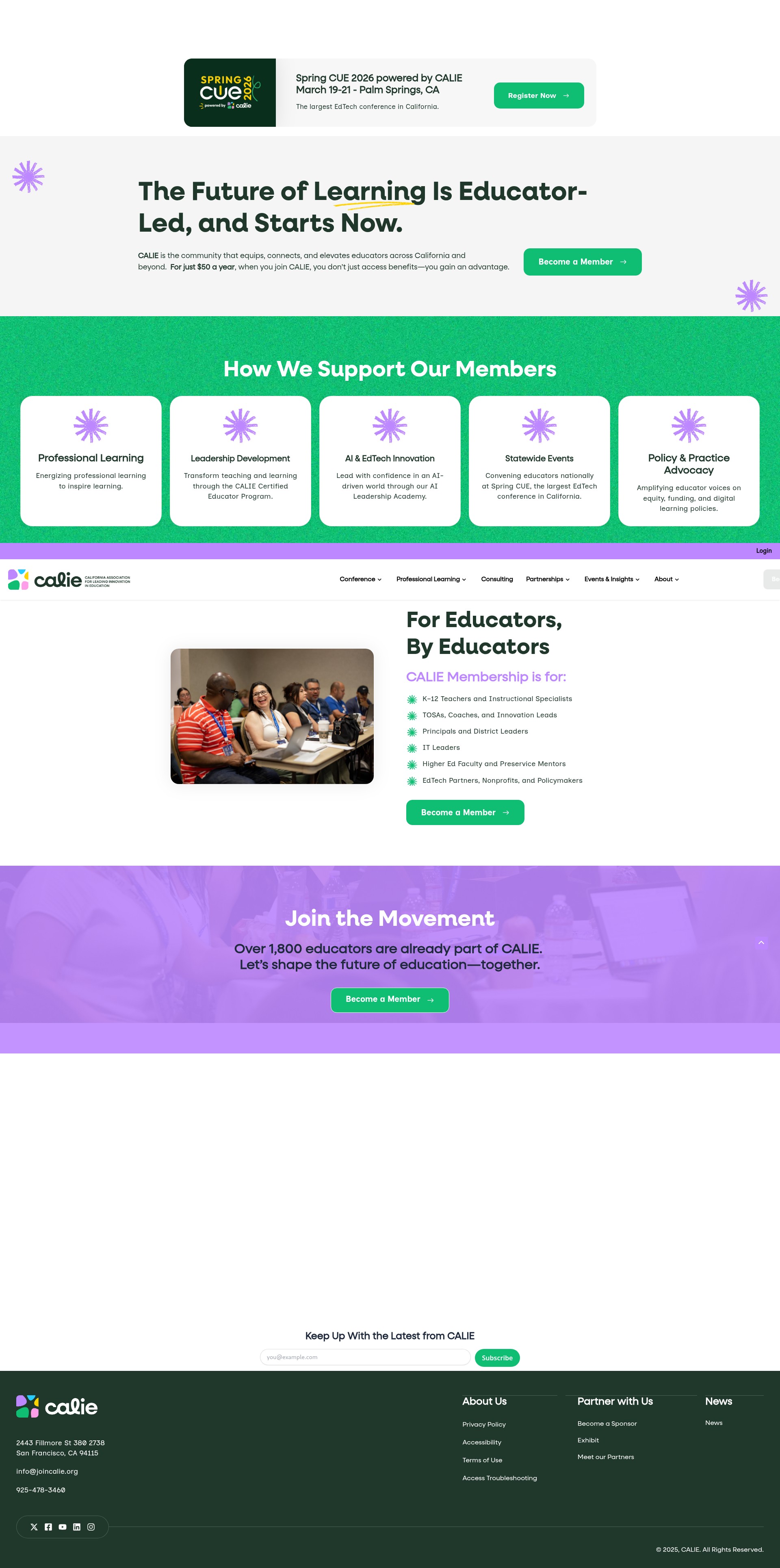 Screenshot of www.joincalie.org