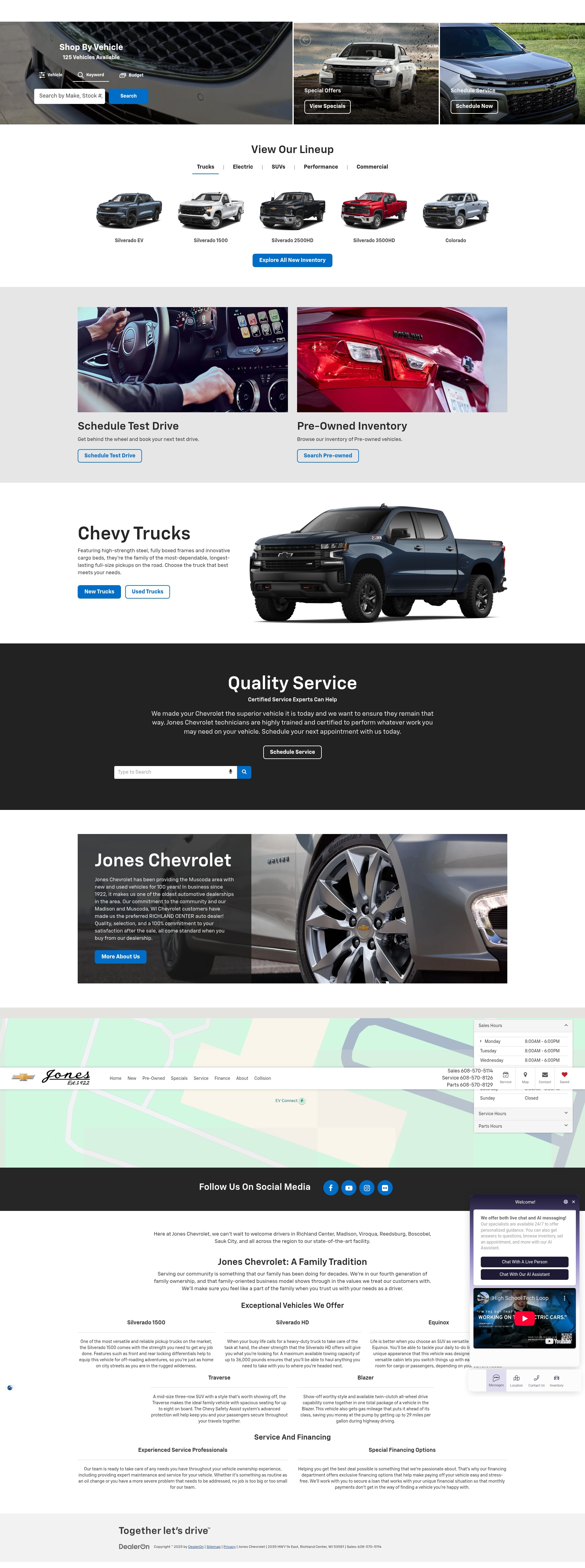 Screenshot of www.joneschev.com