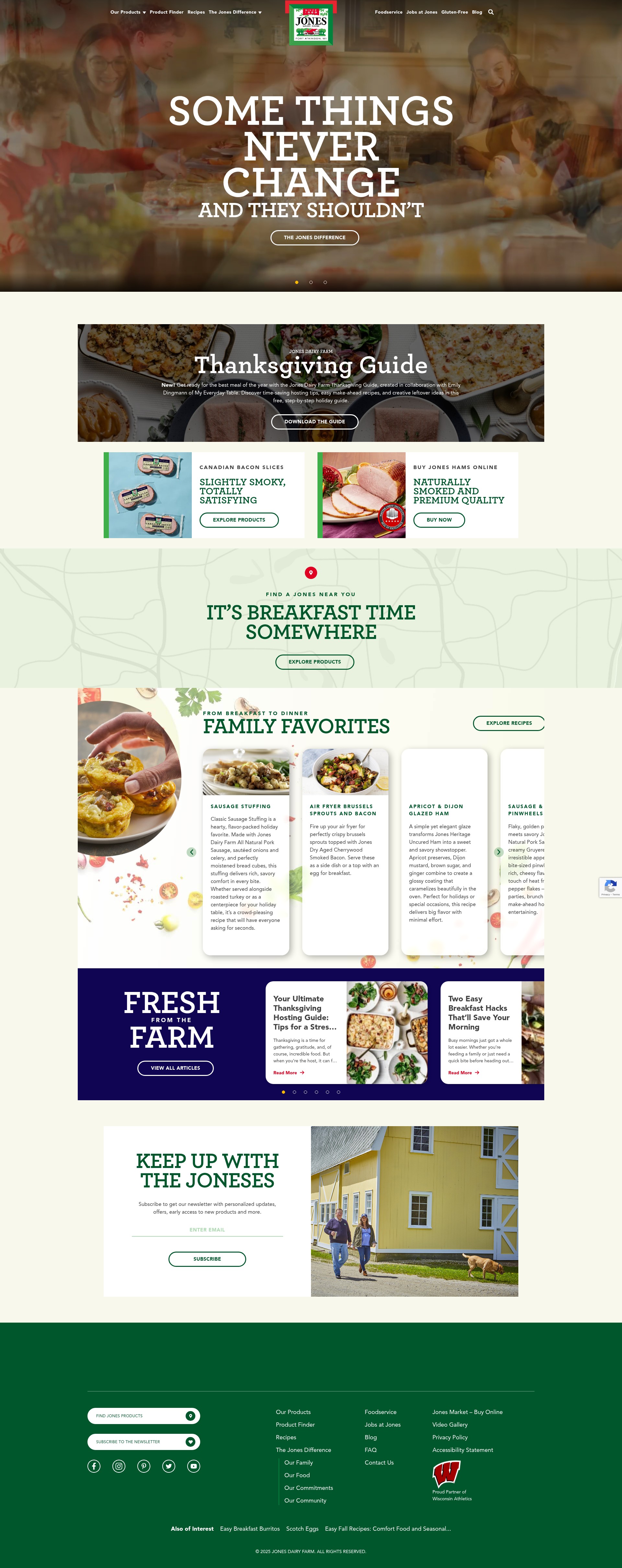 Screenshot of www.jonesdairyfarm.com