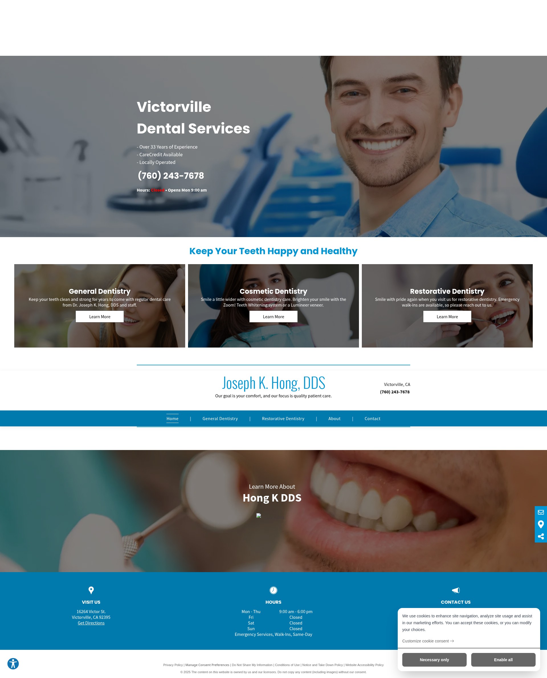 Screenshot of www.josephhongdds.com