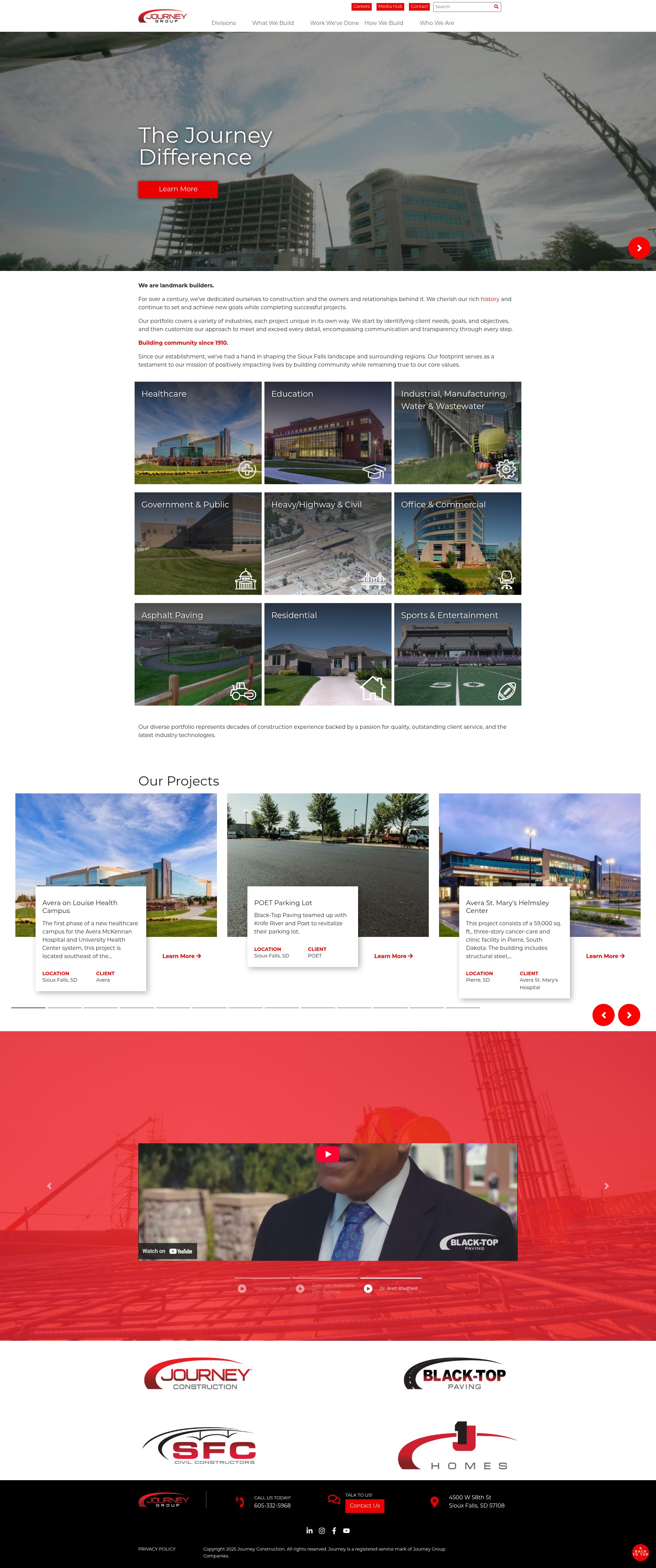 Screenshot of www.journeyconstruction.com