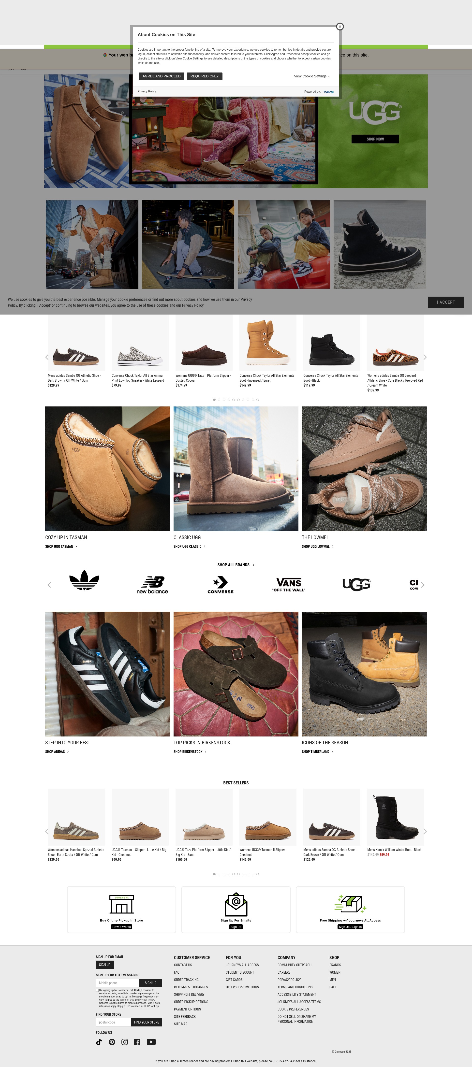 Screenshot of www.journeys.ca