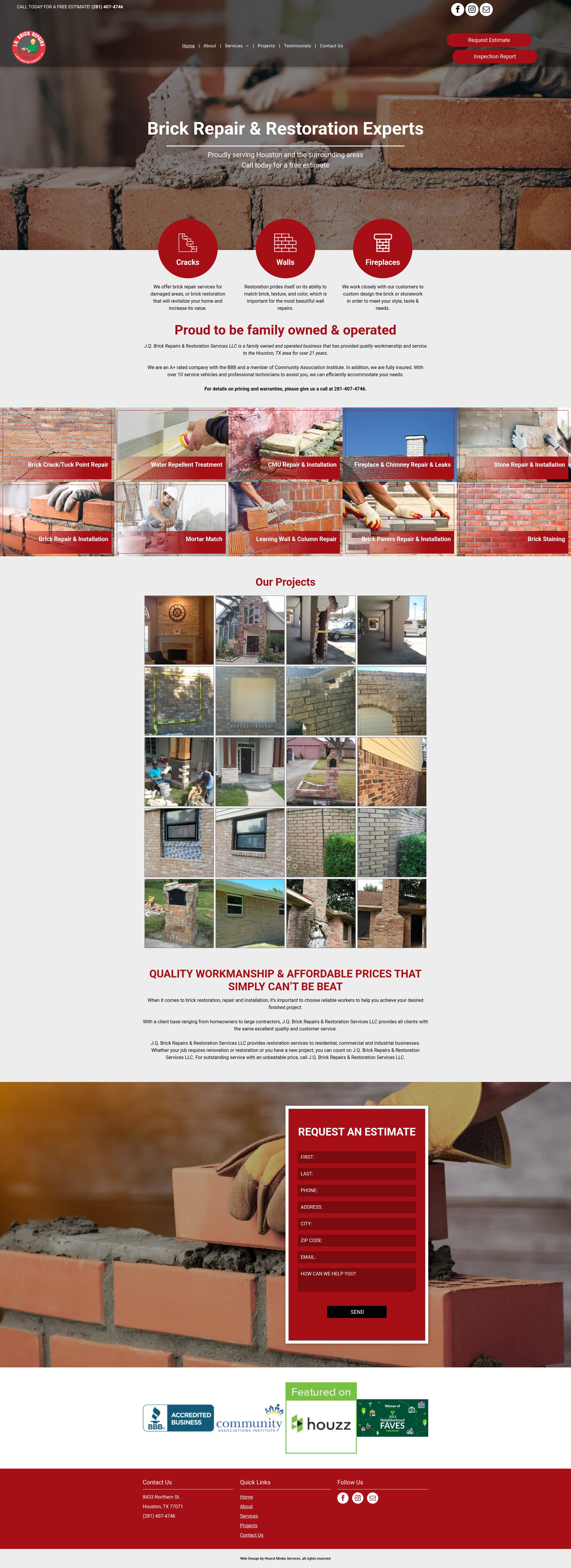 Screenshot of www.jqbrickandrestoration.com