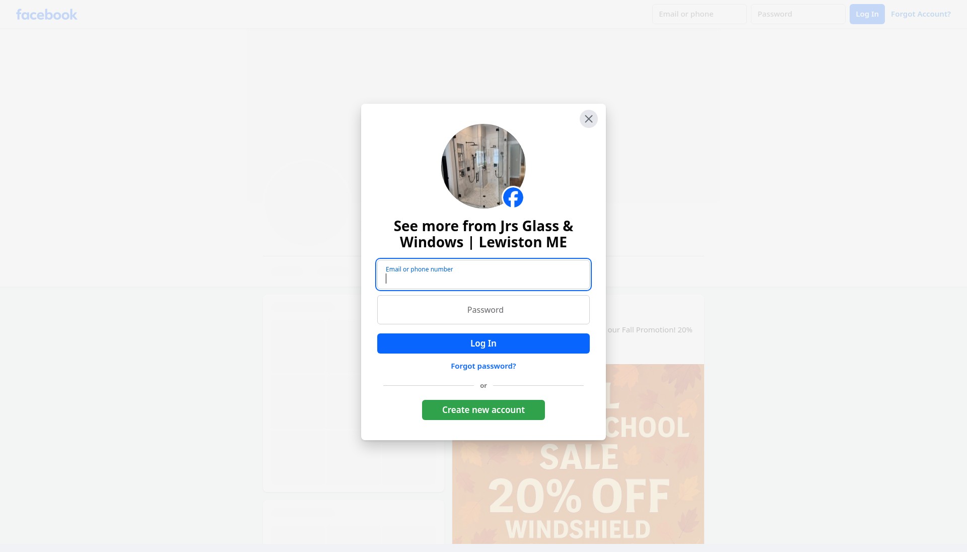 Screenshot of www.jrsglassandwindows.com