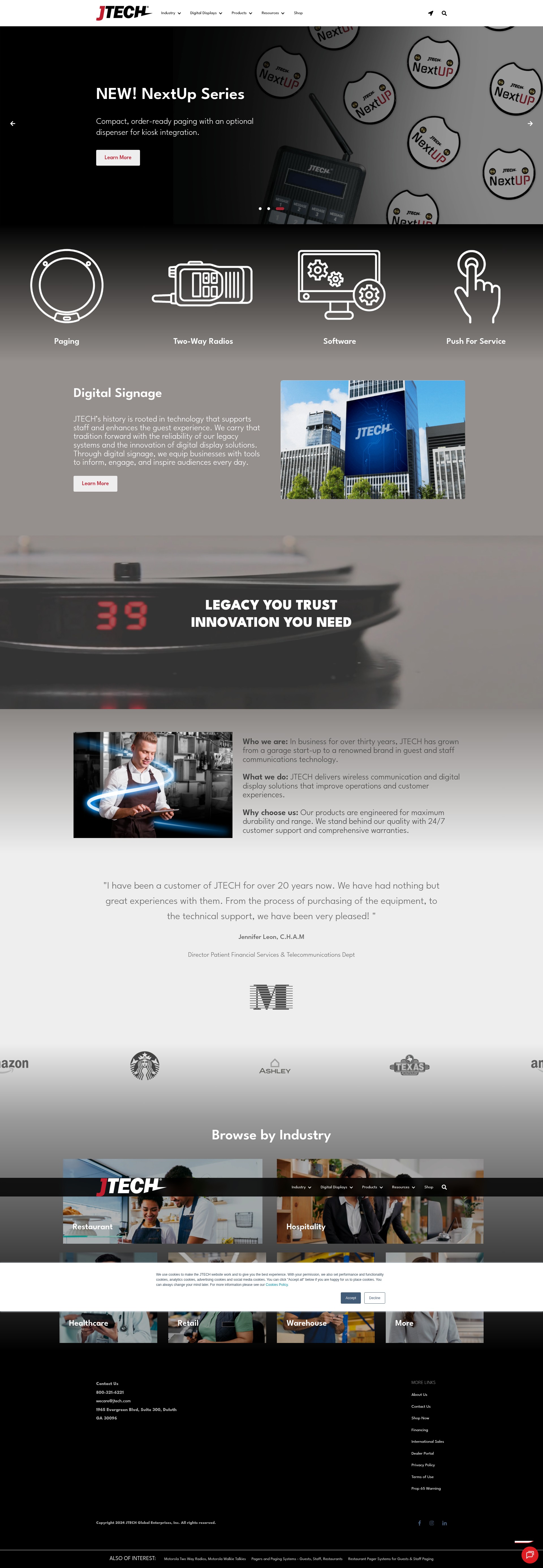 Screenshot of www.jtech.com