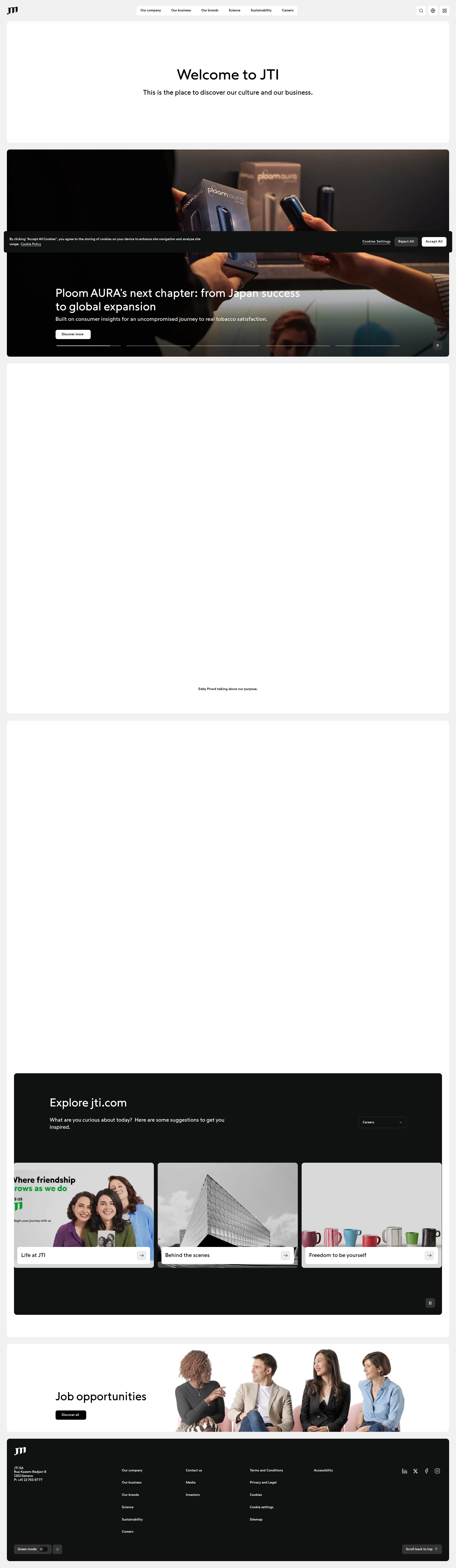 Screenshot of www.jti.com