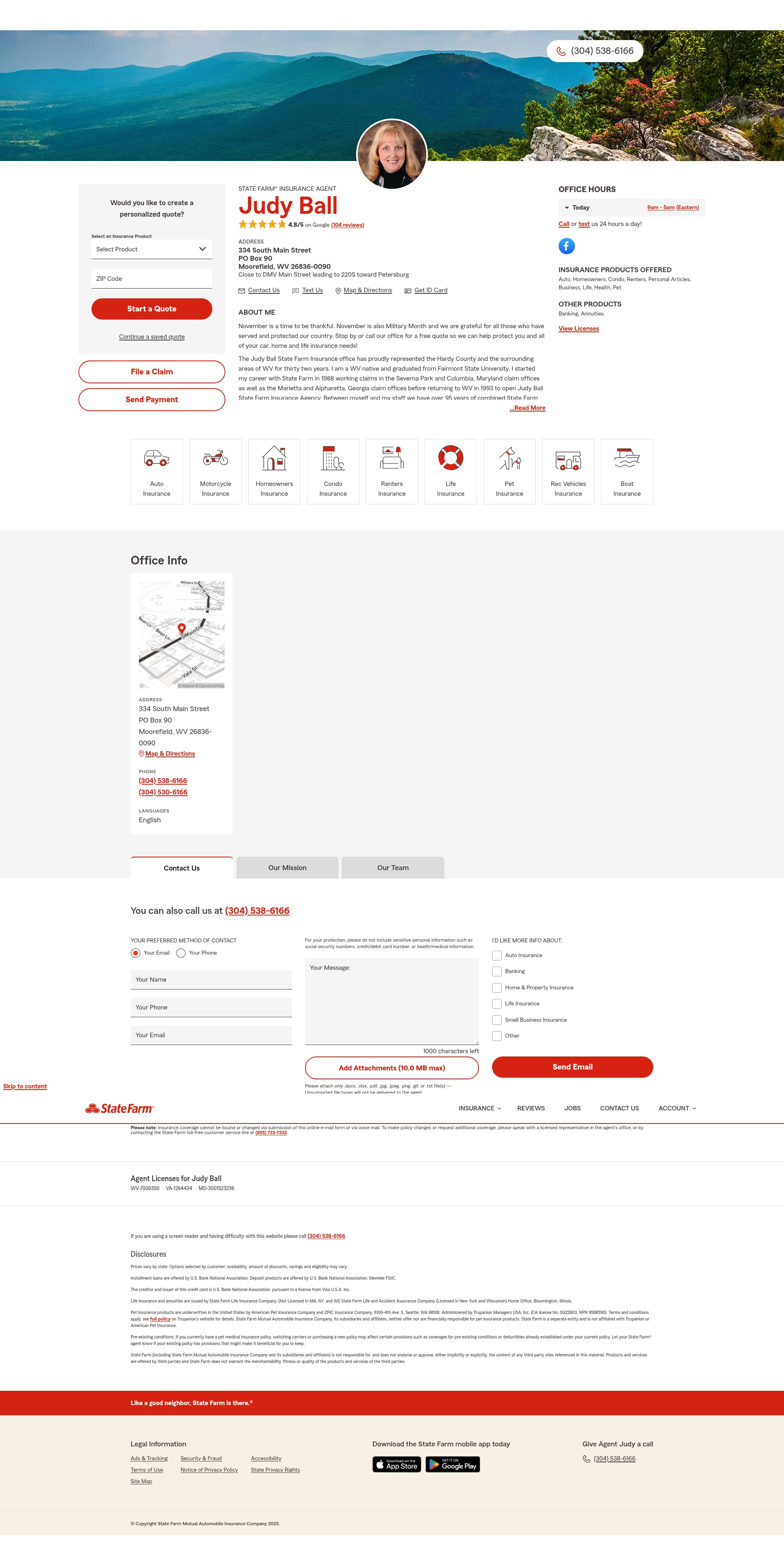 Screenshot of www.judymball.com