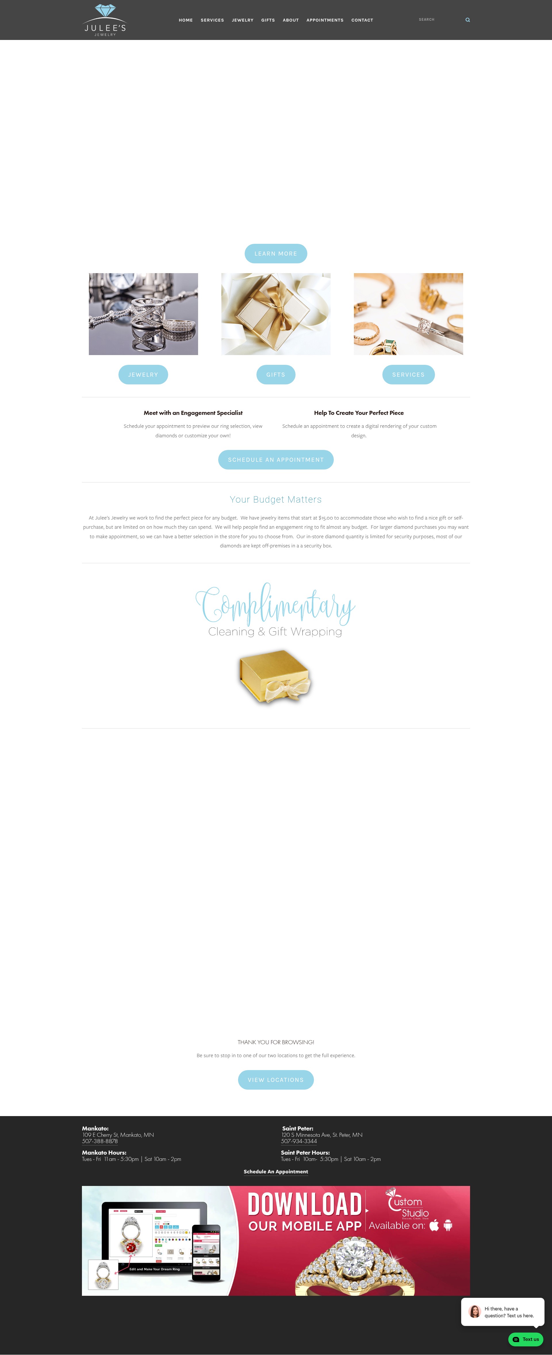 Screenshot of www.juleesjewelry.com