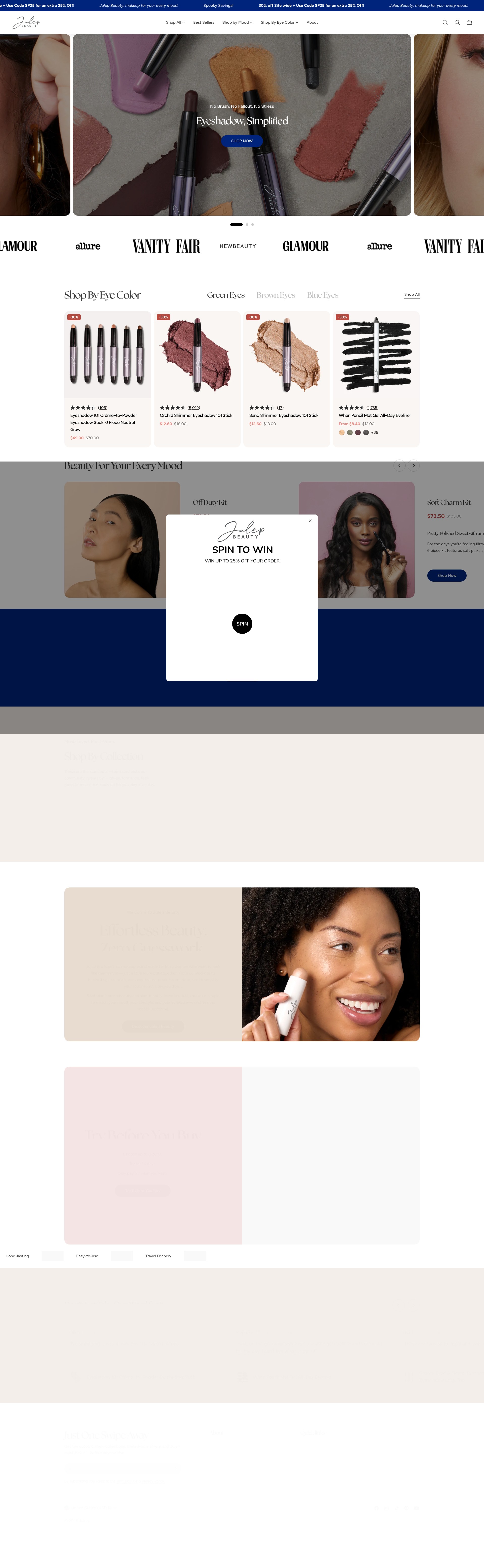Screenshot of www.julep.com