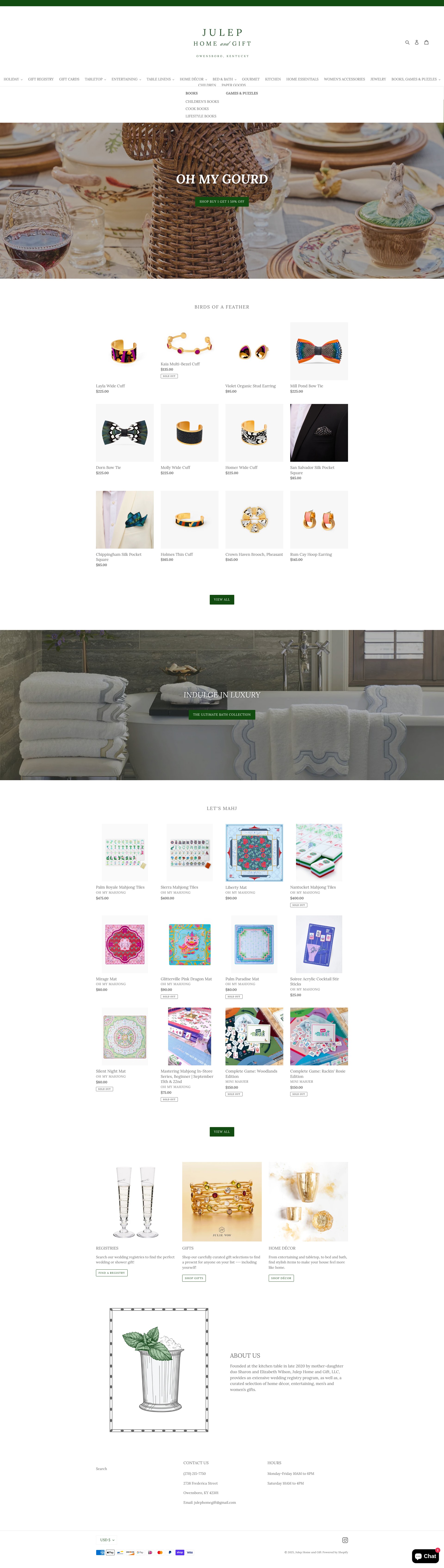 Screenshot of www.julephomeandgift.com
