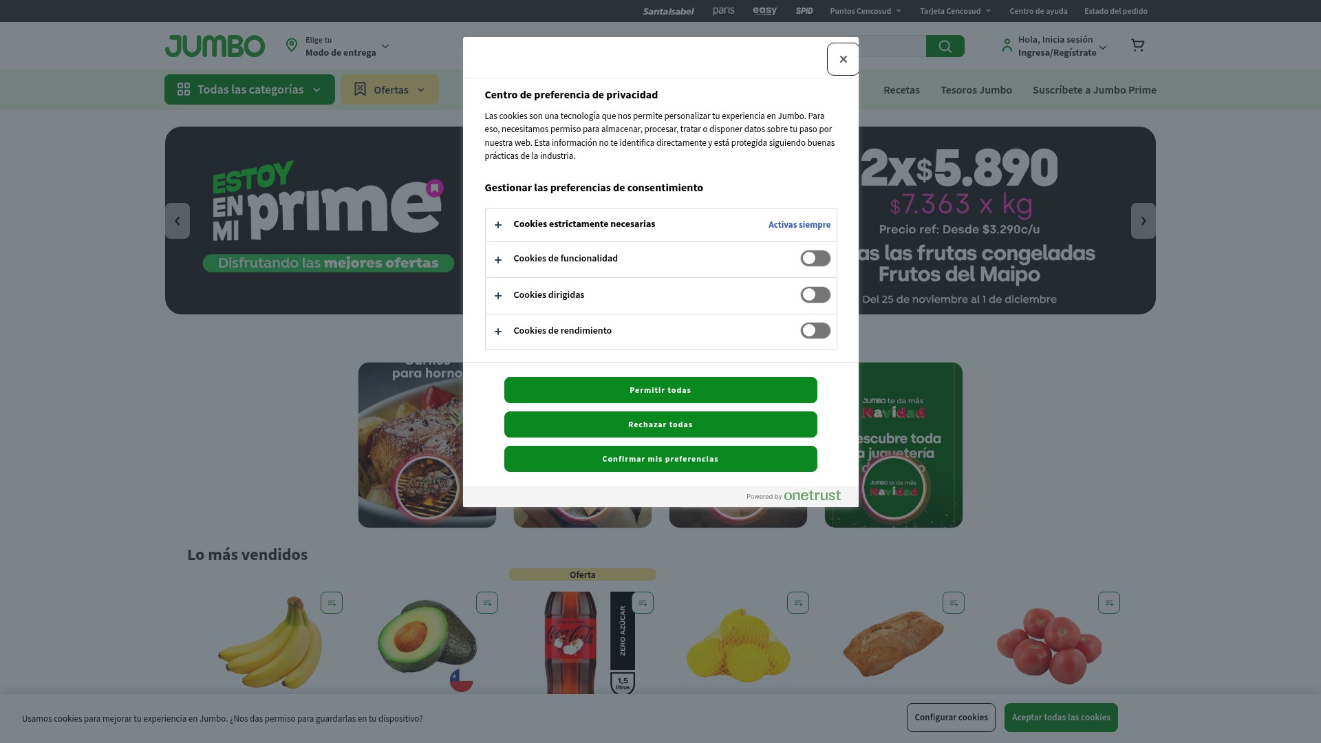 Screenshot of www.jumbo.cl