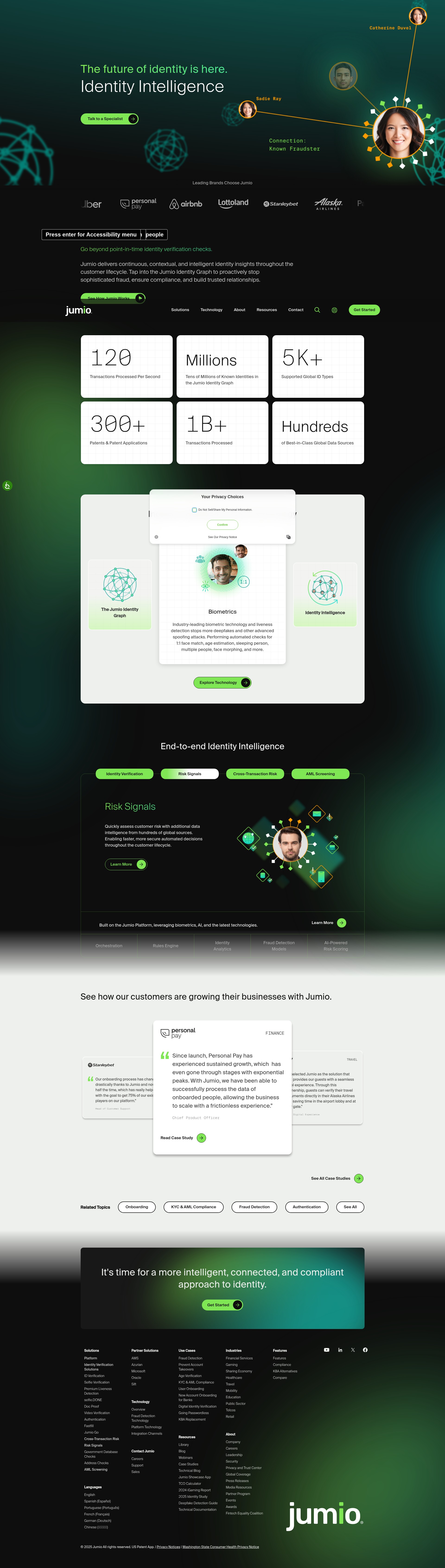 Screenshot of www.jumio.com