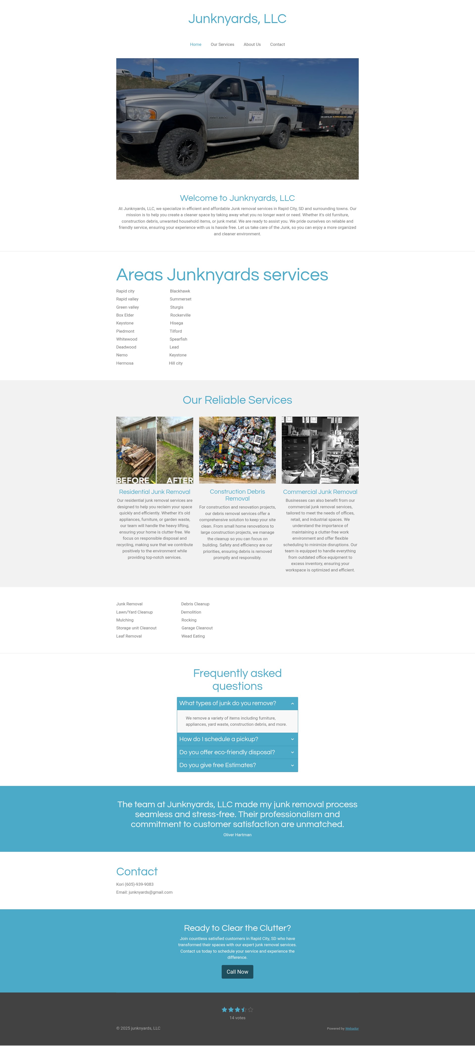 Screenshot of www.junknyards.com
