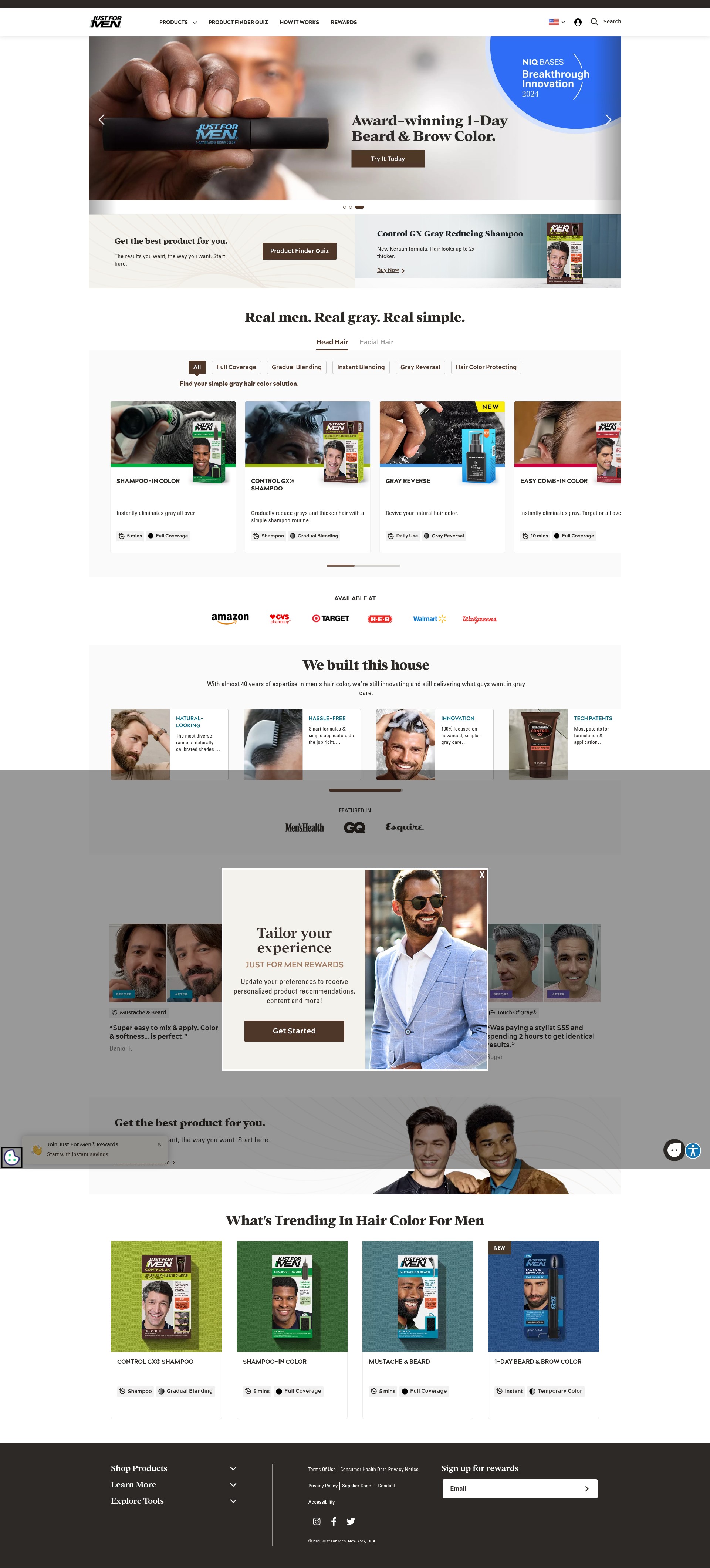 Screenshot of www.justformen.com