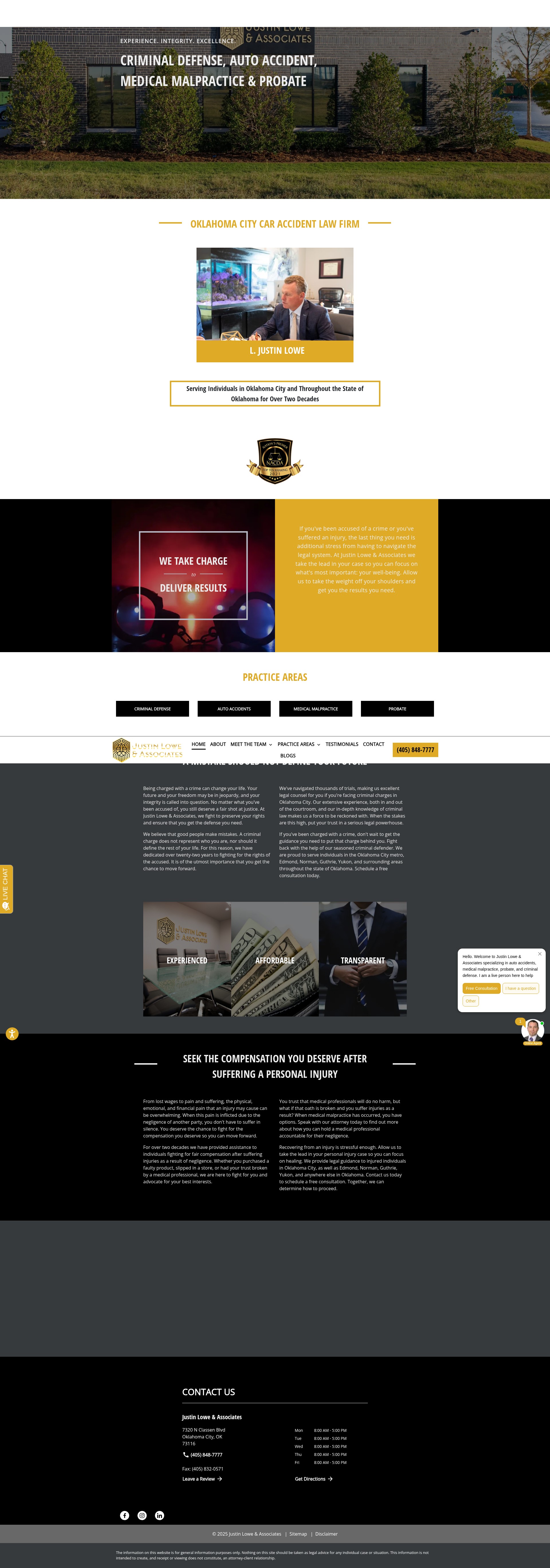 Screenshot of www.justinlowepc.com