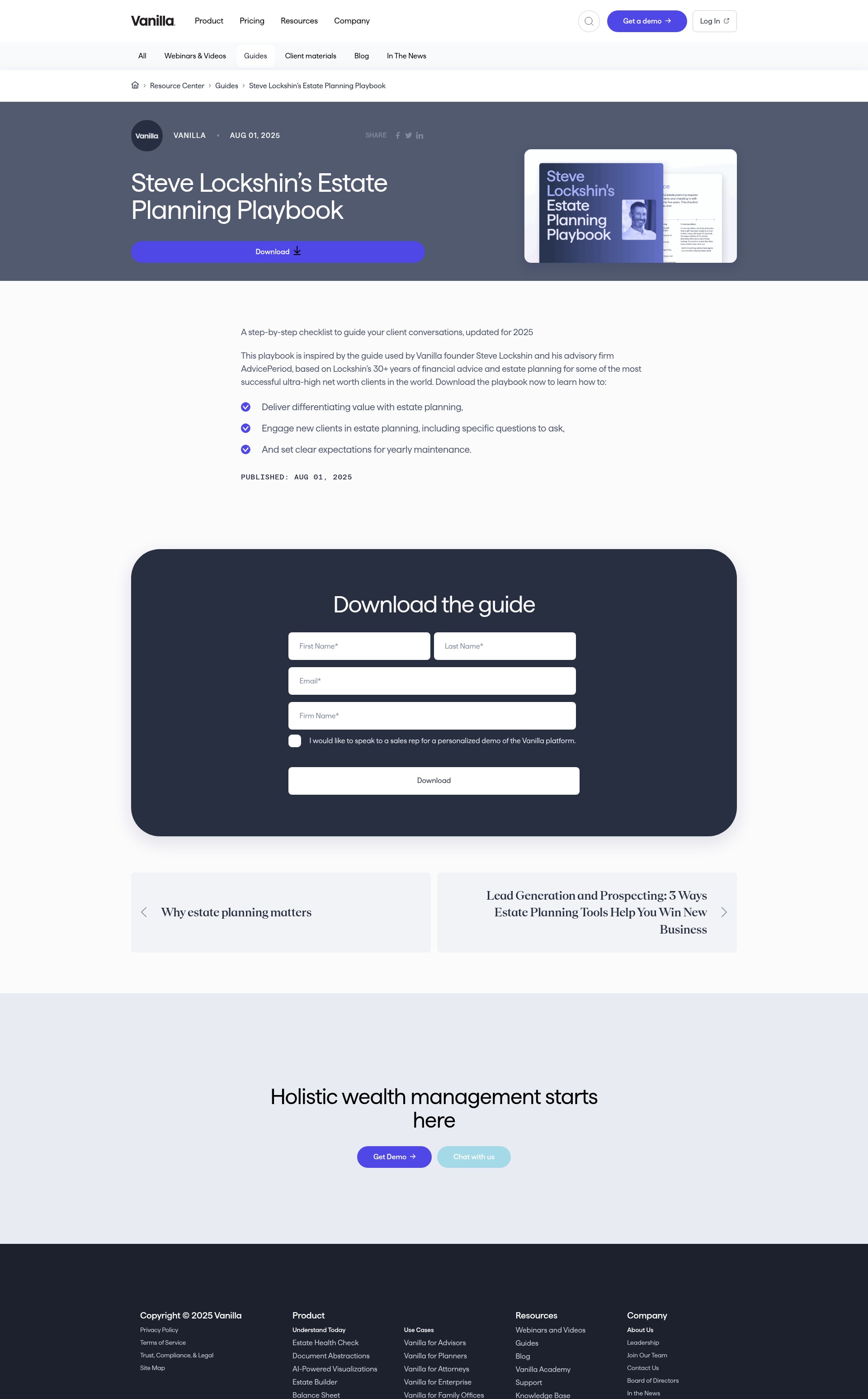 Screenshot of www.justvanilla.com