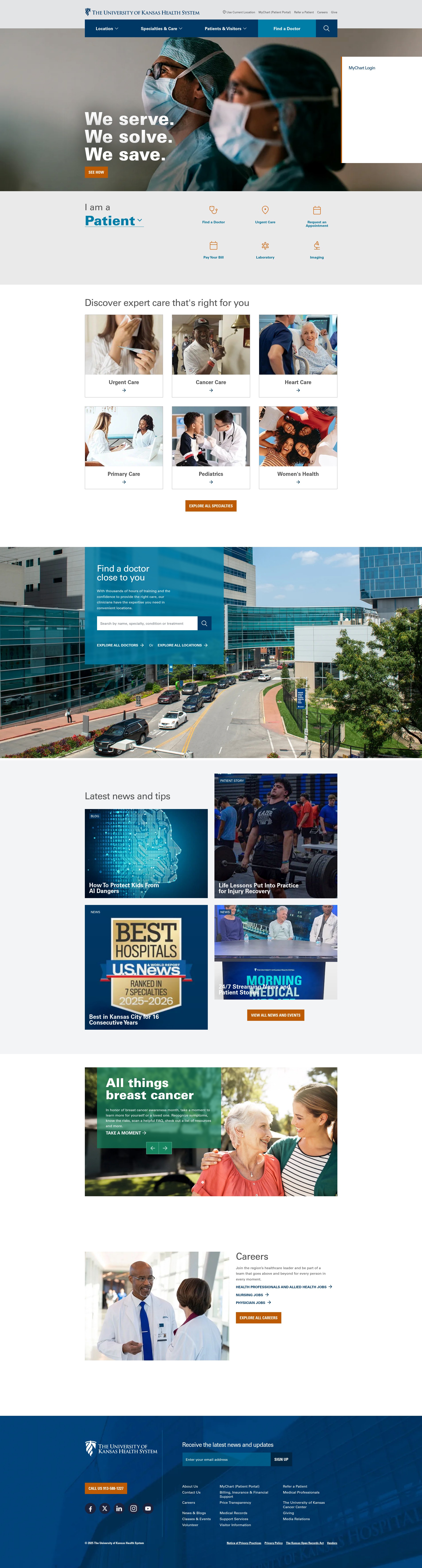Screenshot of www.kansashealthsystem.com