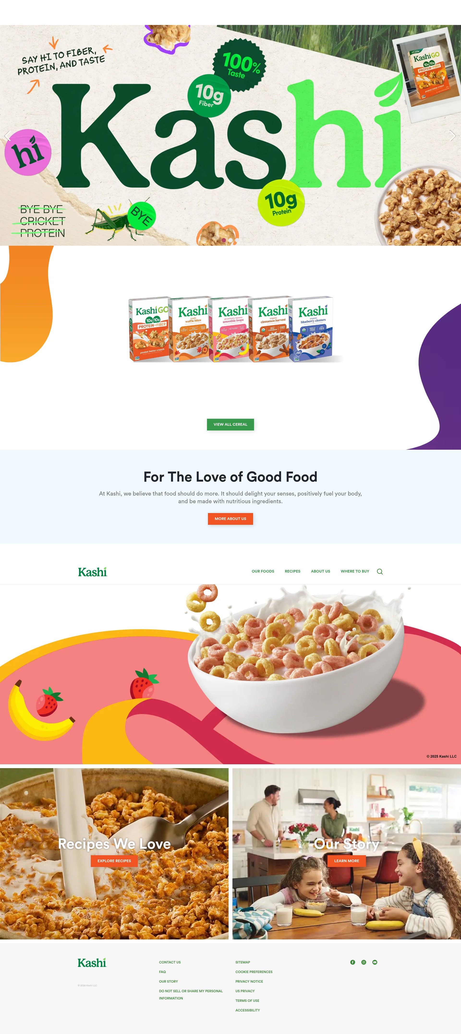 Screenshot of www.kashi.com