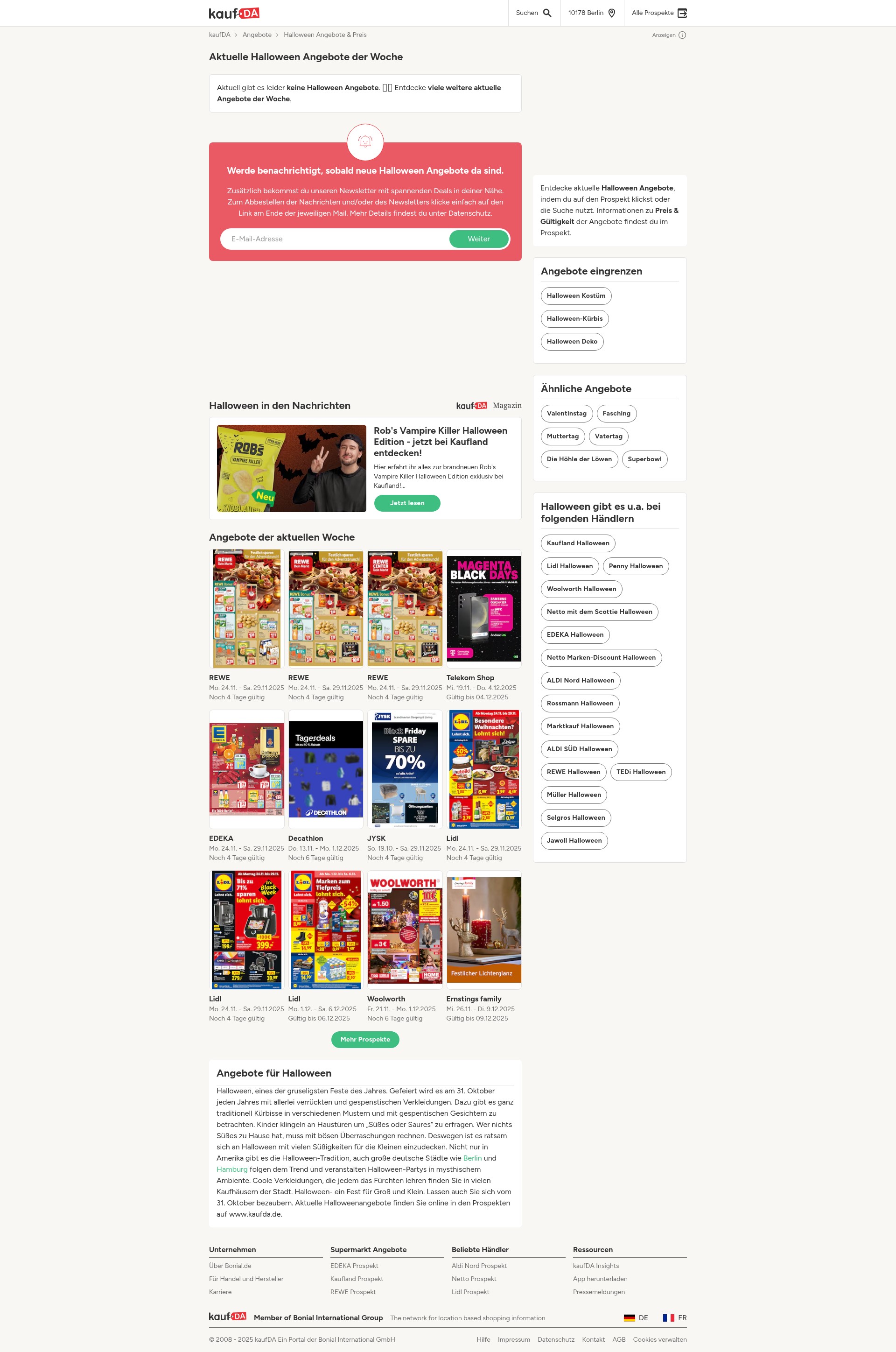 Screenshot of www.kaufda.de