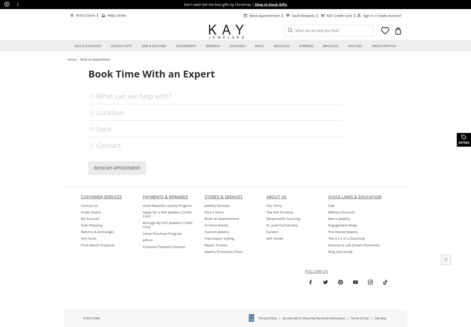 Screenshot of www.kay.com