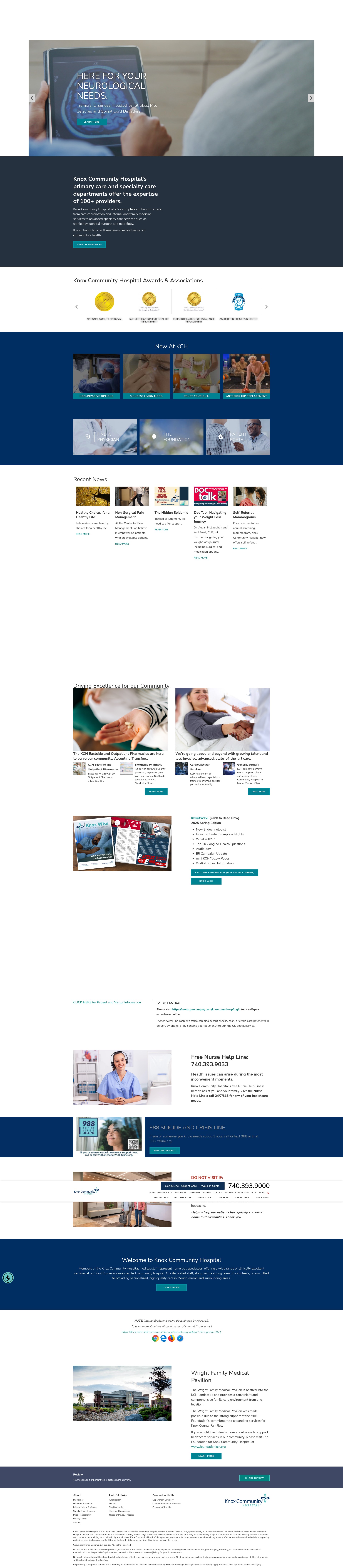 Screenshot of www.kch.org